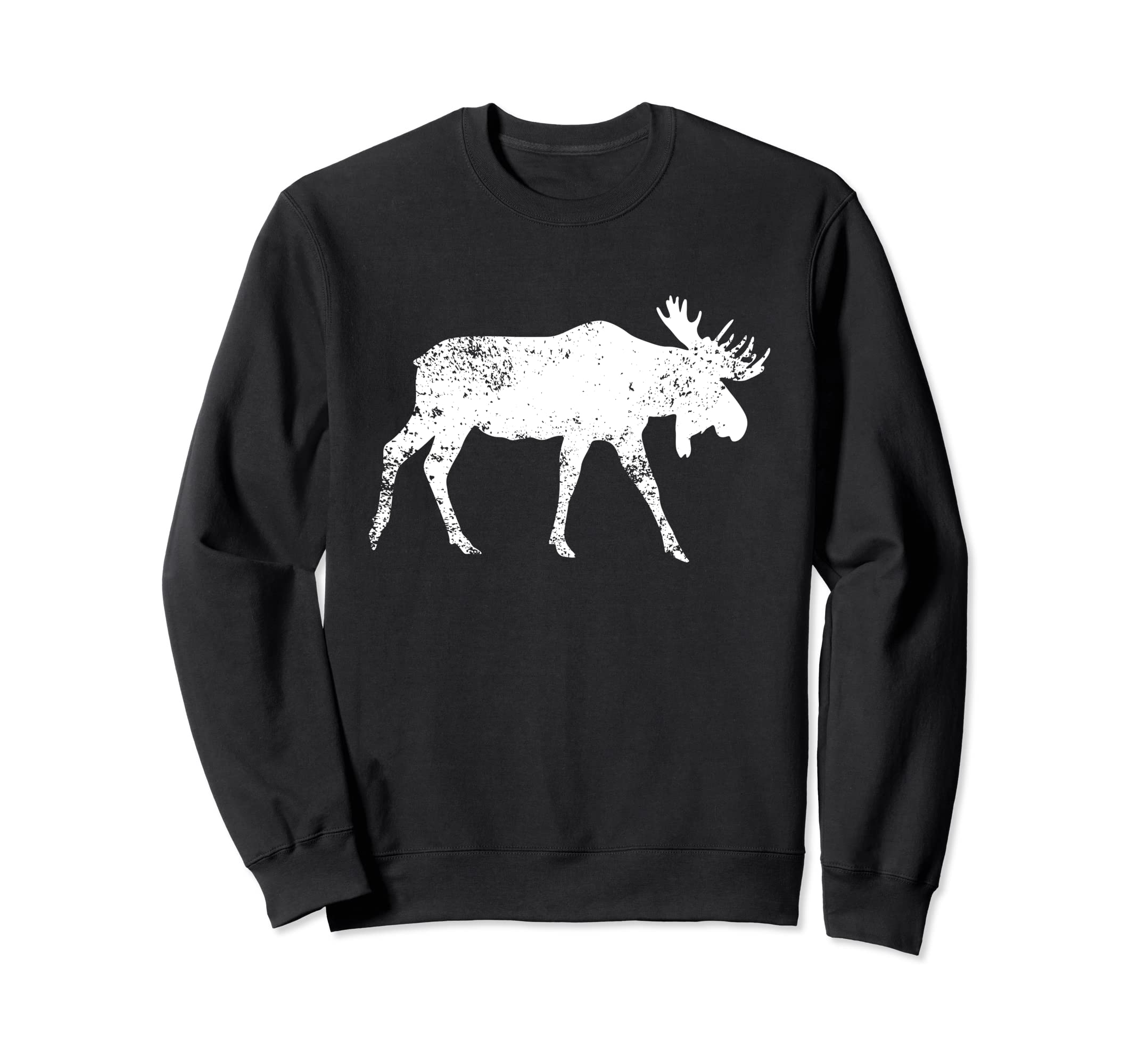 Distressed Moose Moose Sweatshirt - Custom Art Print Unisex - T-Shirt, Sweatshirt, Hoodie