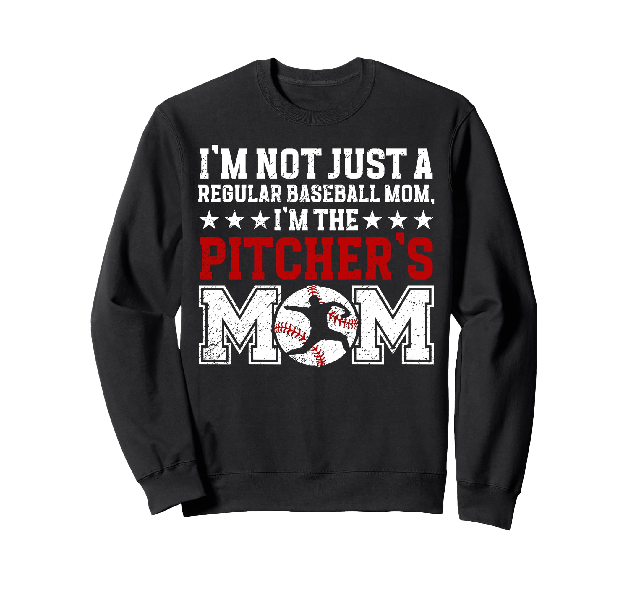 Im Baseball Pitcher Mom Baseball Sweatshirt - Novelty Apparel Men Women - T-Shirt, Sweatshirt, Hoodie