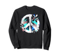 60S 70S Peace Love And Groovy Flower Sweatshirt - Aesthetic Graphic Unisex - T-Shirt, Sweatshirt, Hoodie