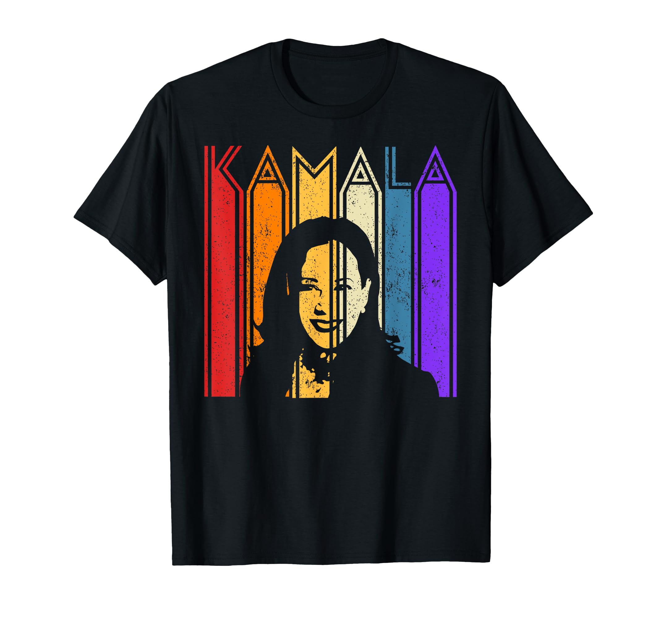 Kamala Harris Distressed Portrait T-Shirt - Casual Everyday Wear Men Women - T-Shirt, Sweatshirt, Hoodie