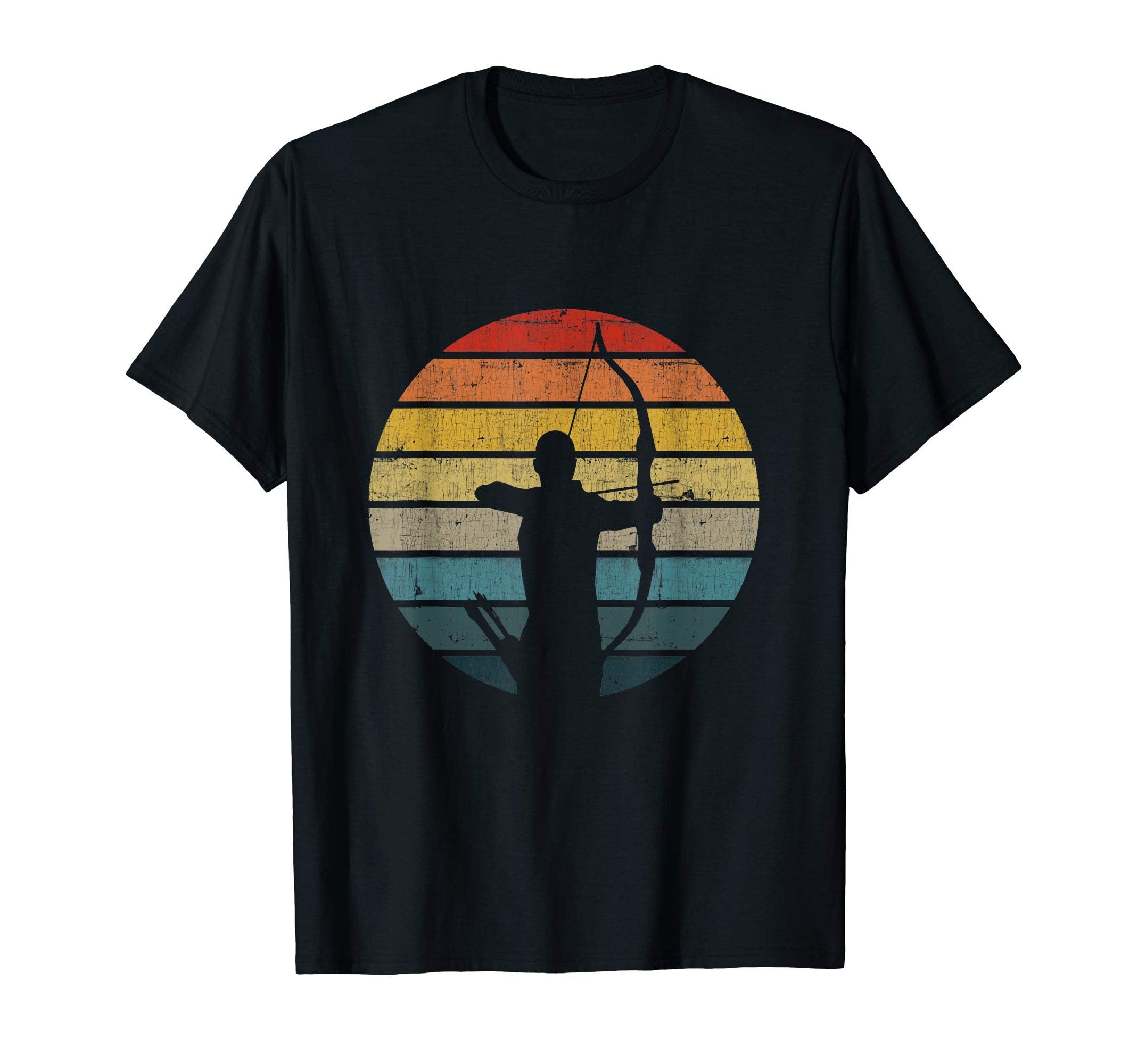 Archery Silhouette Distressed Sunset T-Shirt - Streetwear Style Men Women - T-Shirt, Sweatshirt, Hoodie