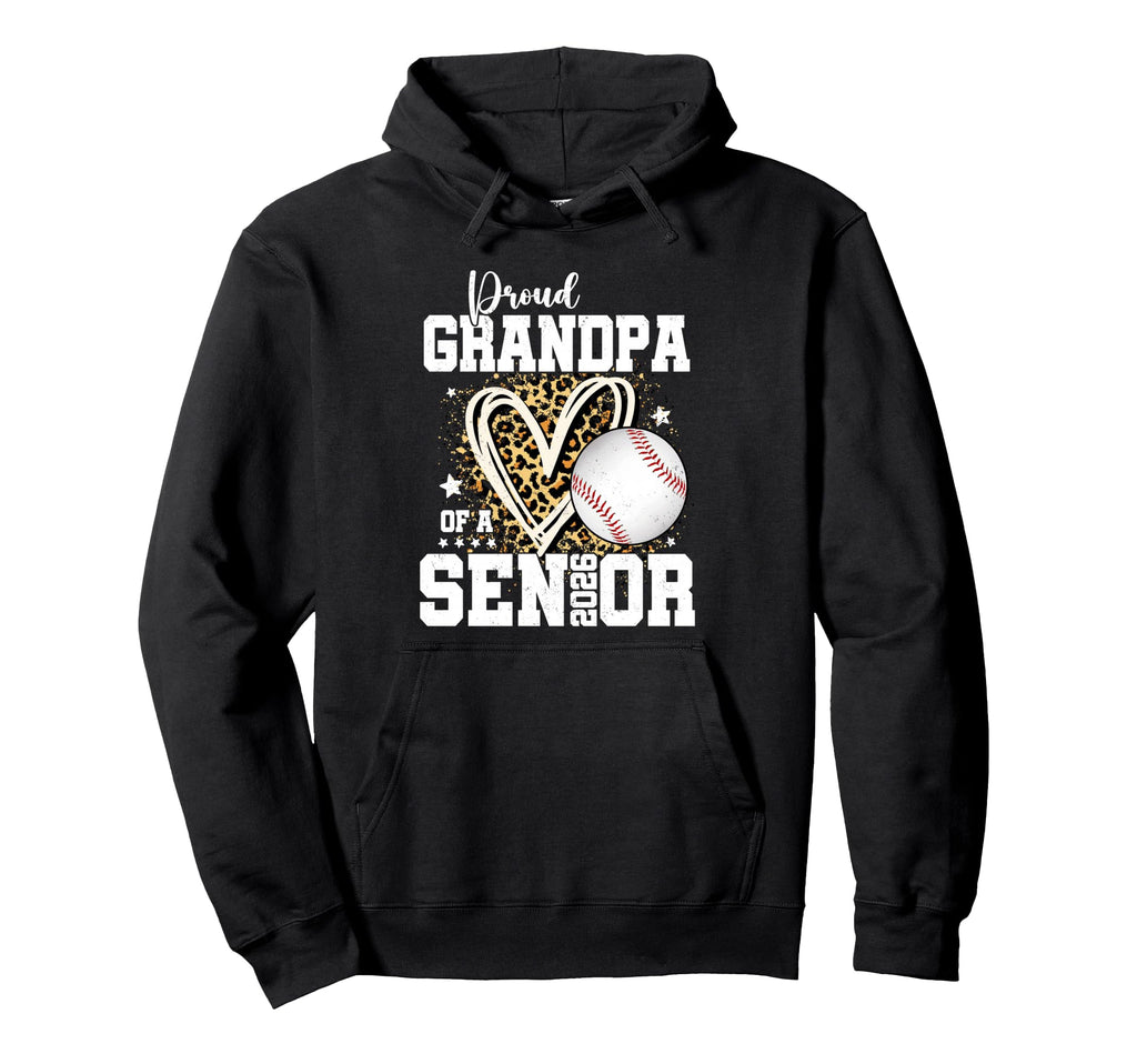 Proud Grandpa 2026 Senior Baseball Hoodie - Unique Graphic Men Women - T-Shirt, Sweatshirt, Hoodie