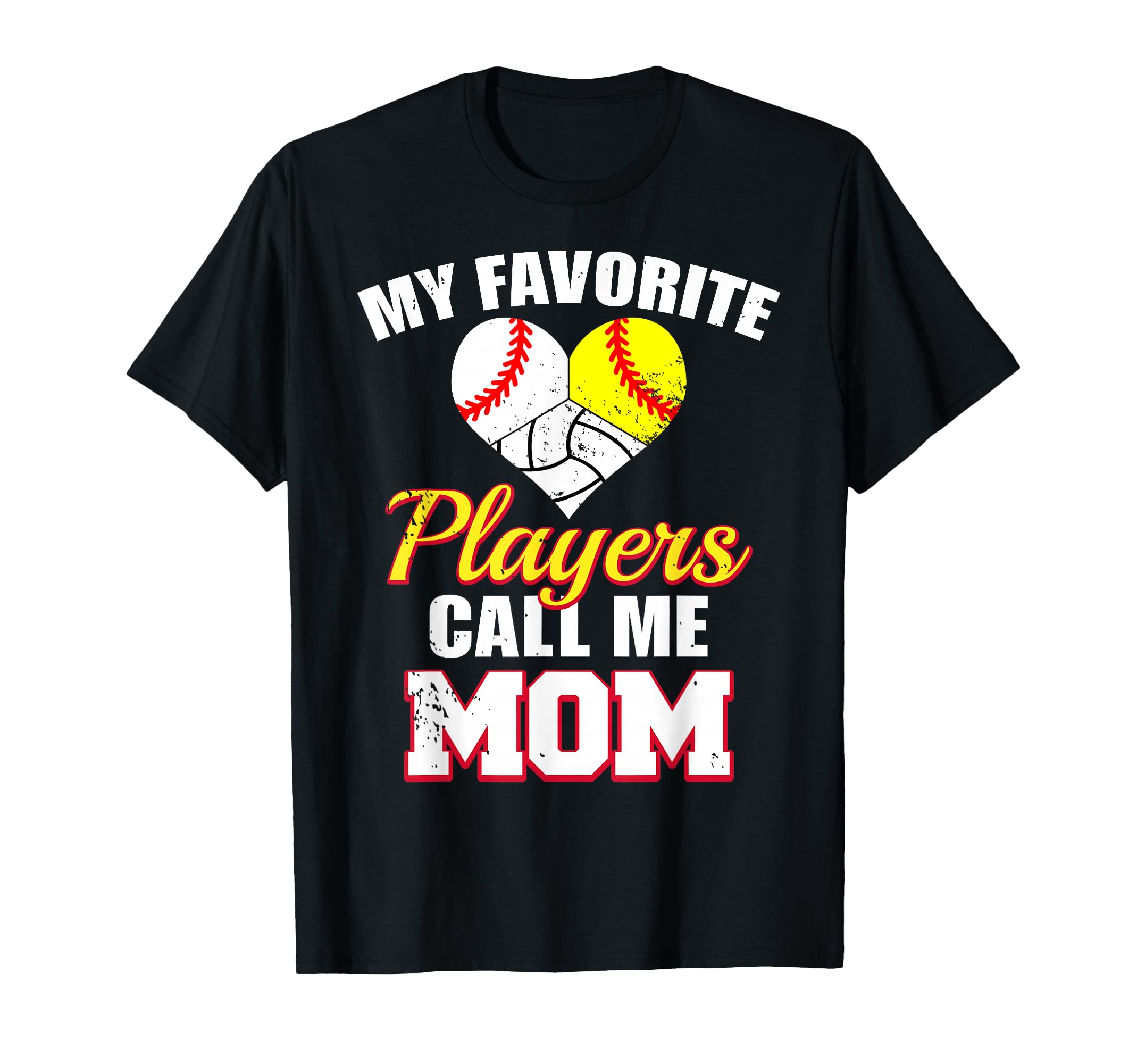 My Favorite Players Call Me Mom Baseball T-Shirt - Custom Art Print Unisex - T-Shirt, Sweatshirt, Hoodie