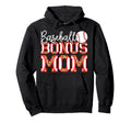 Baseball Bonus Mom Leopard Hoodie - Unique Graphic for Adults - T-Shirt, Sweatshirt, Hoodie