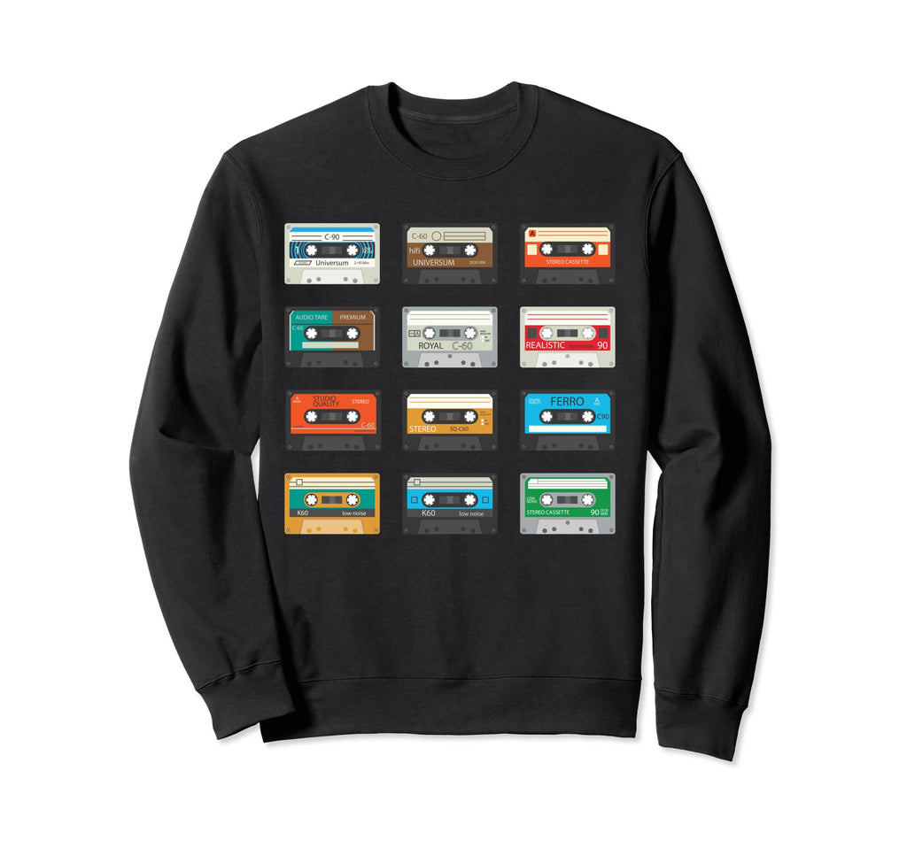 80S Rock Cassettes Rock Cassettes Sweatshirt - Fun Novelty Design Unisex - T-Shirt, Sweatshirt, Hoodie