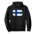 Finland Flag Distressed Hoodie - Trendy Graphic Unisex - T-Shirt, Sweatshirt, Hoodie
