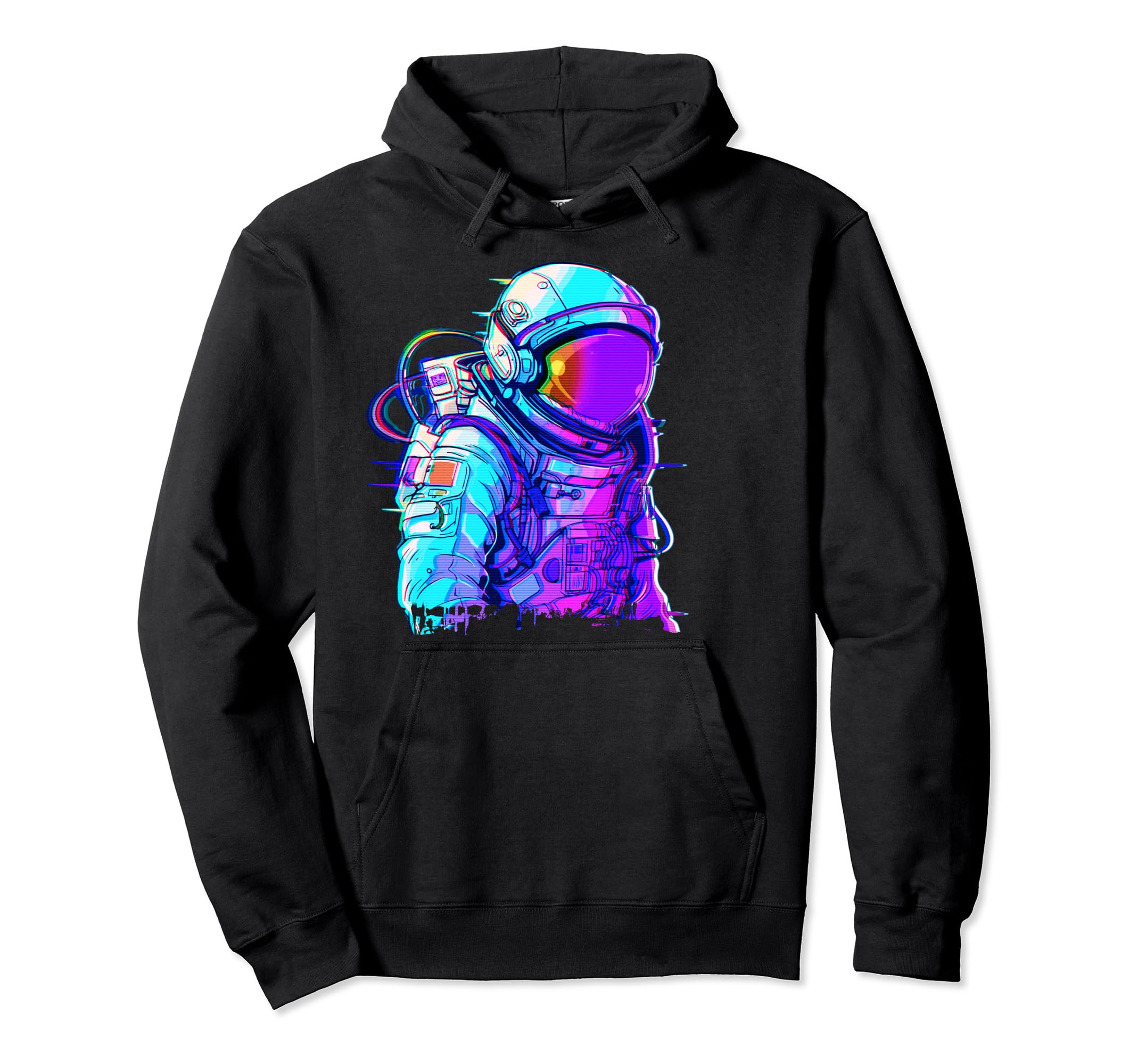 Cyber Astronaut Vaporwave Aesthetic Hoodie - Novelty Apparel Men Women - T-Shirt, Sweatshirt, Hoodie