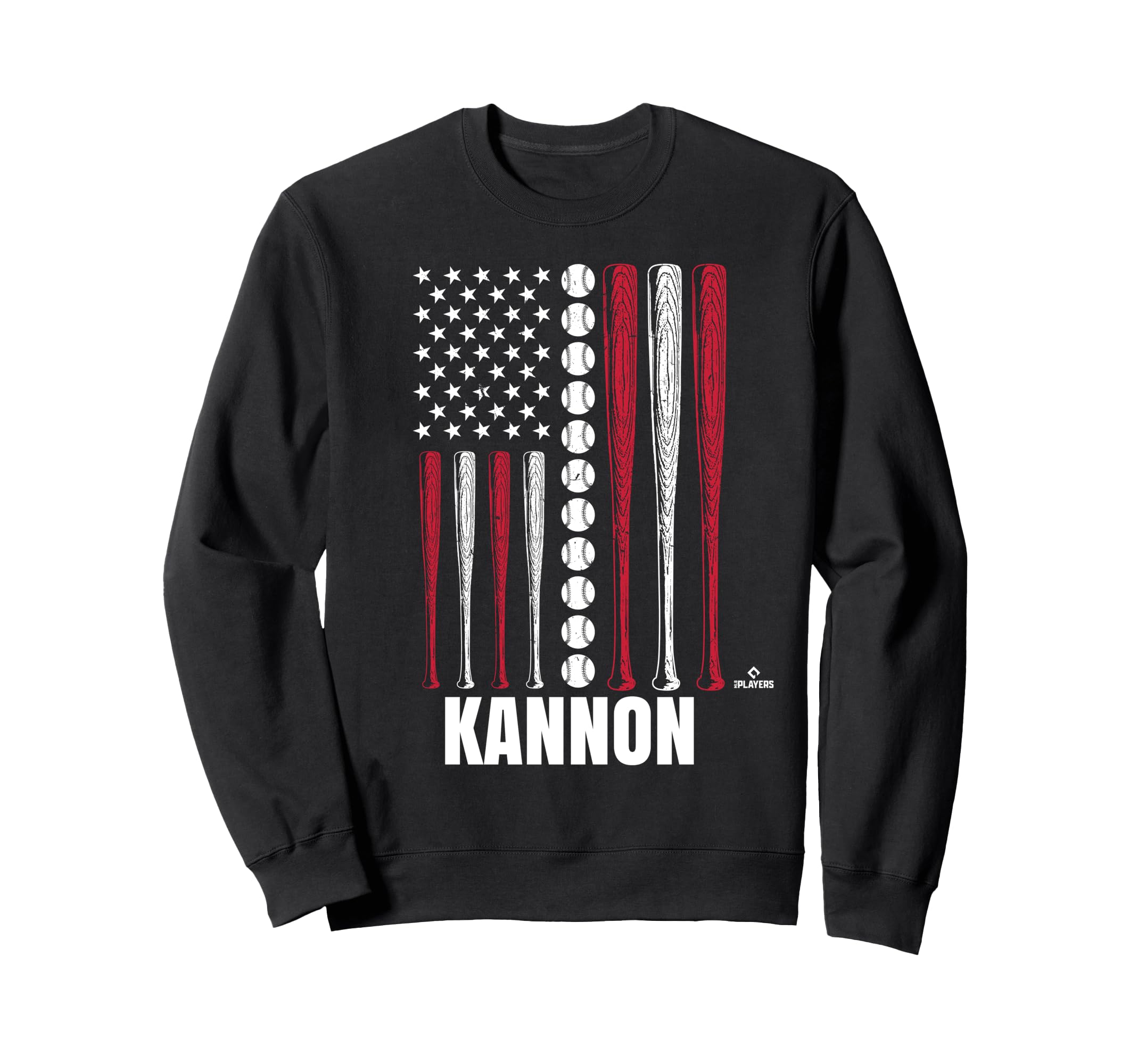 Baseball American Flag Kannon Sweatshirt - Custom Art Print for Adults - T-Shirt, Sweatshirt, Hoodie