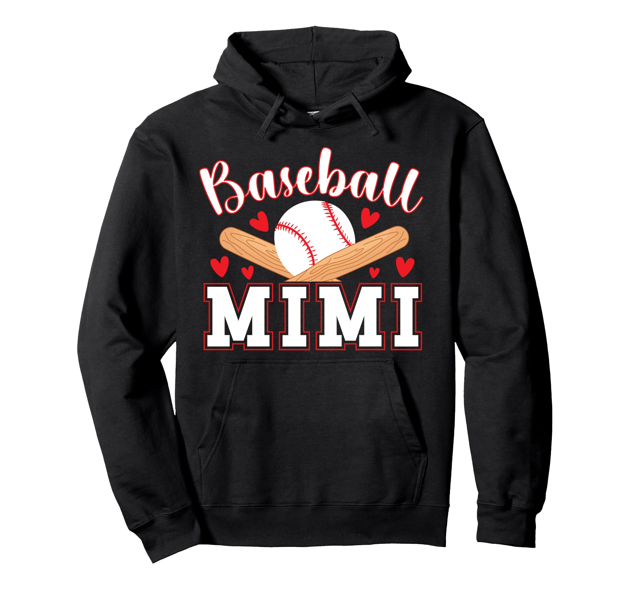 Baseball Mimi Grandma Baseball Player Hoodie - Unique Graphic for Adults - T-Shirt, Sweatshirt, Hoodie