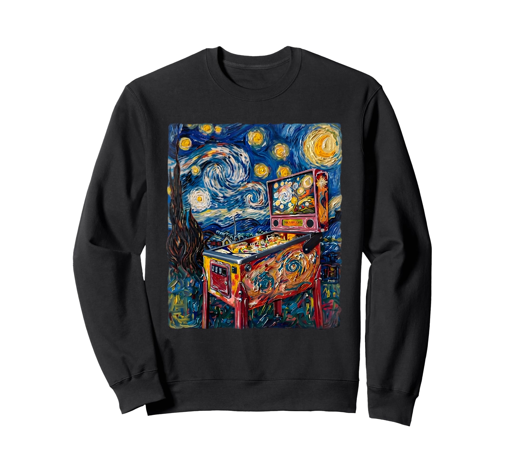 Painting Art Inspired Pinball Arcade Sweatshirt - Unique Graphic for Adults - T-Shirt, Sweatshirt, Hoodie