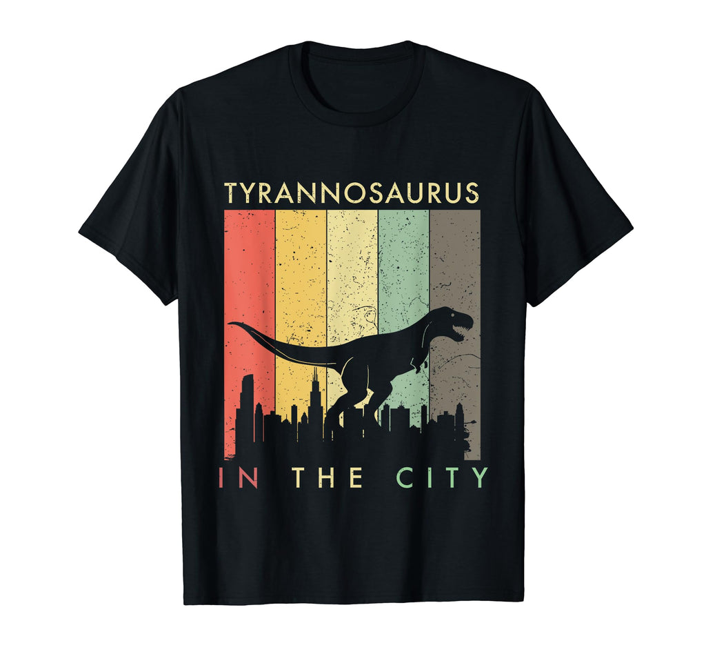 Distressed Tyrannosaurus City Dinosaur T-Shirt - Novelty Apparel Men Women - T-Shirt, Sweatshirt, Hoodie