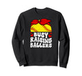 Busy Raising Ballers Softball Mom Sweatshirt - Fun Novelty Design Unisex - T-Shirt, Sweatshirt, Hoodie