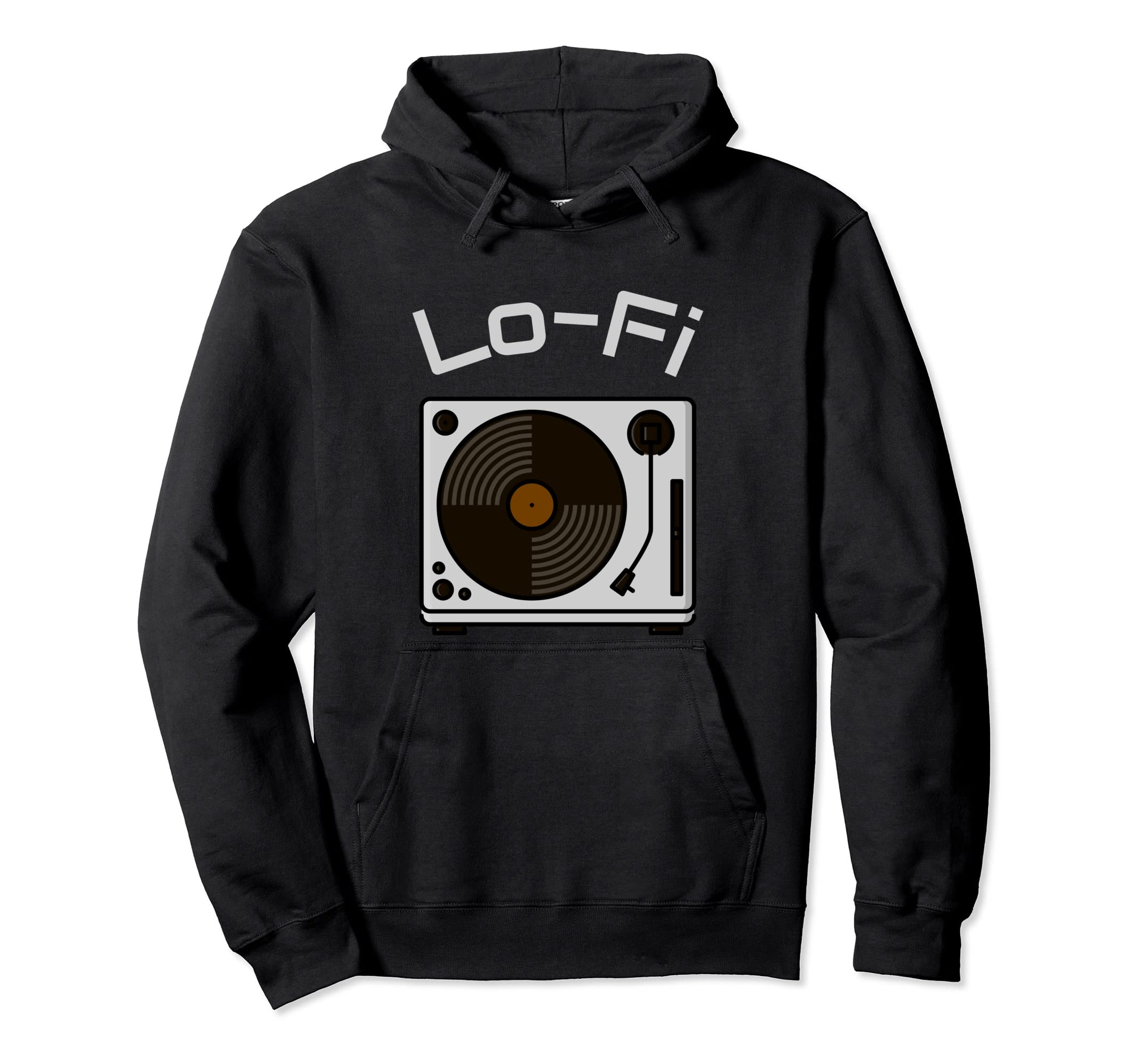 Lo Fi Vinyl Record Player Hoodie - Unique Graphic Men Women - T-Shirt, Sweatshirt, Hoodie