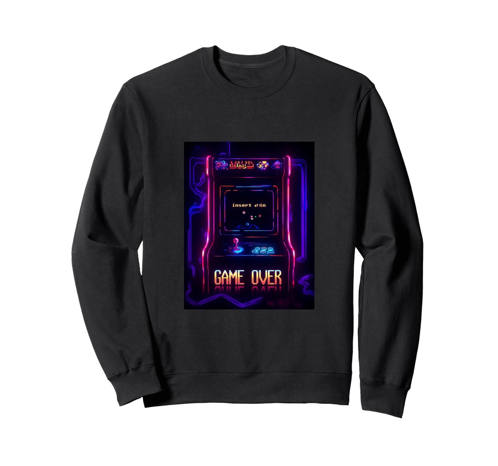 Gaming Arcade Game Over Play Player Sweatshirt - Minimalist Print Unisex - T-Shirt, Sweatshirt, Hoodie