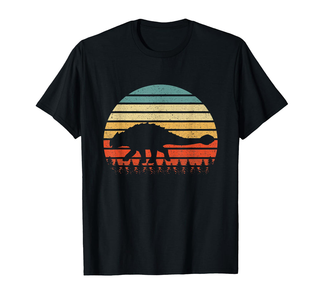 Ankylosaurus Dinosaurus Sunset T-Shirt - Novelty Apparel Men Women - T-Shirt, Sweatshirt, Hoodie