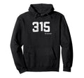 Distressed 315 Area Code Syracuse New Hoodie - Minimalist Print Men Women - T-Shirt, Sweatshirt, Hoodie