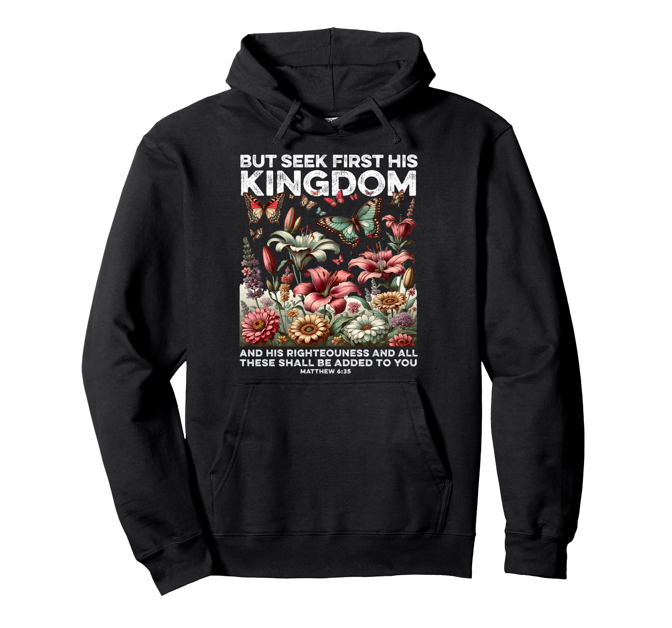 Seek First His Kingdom Christian Boho Hoodie - Novelty Apparel Unisex - T-Shirt, Sweatshirt, Hoodie