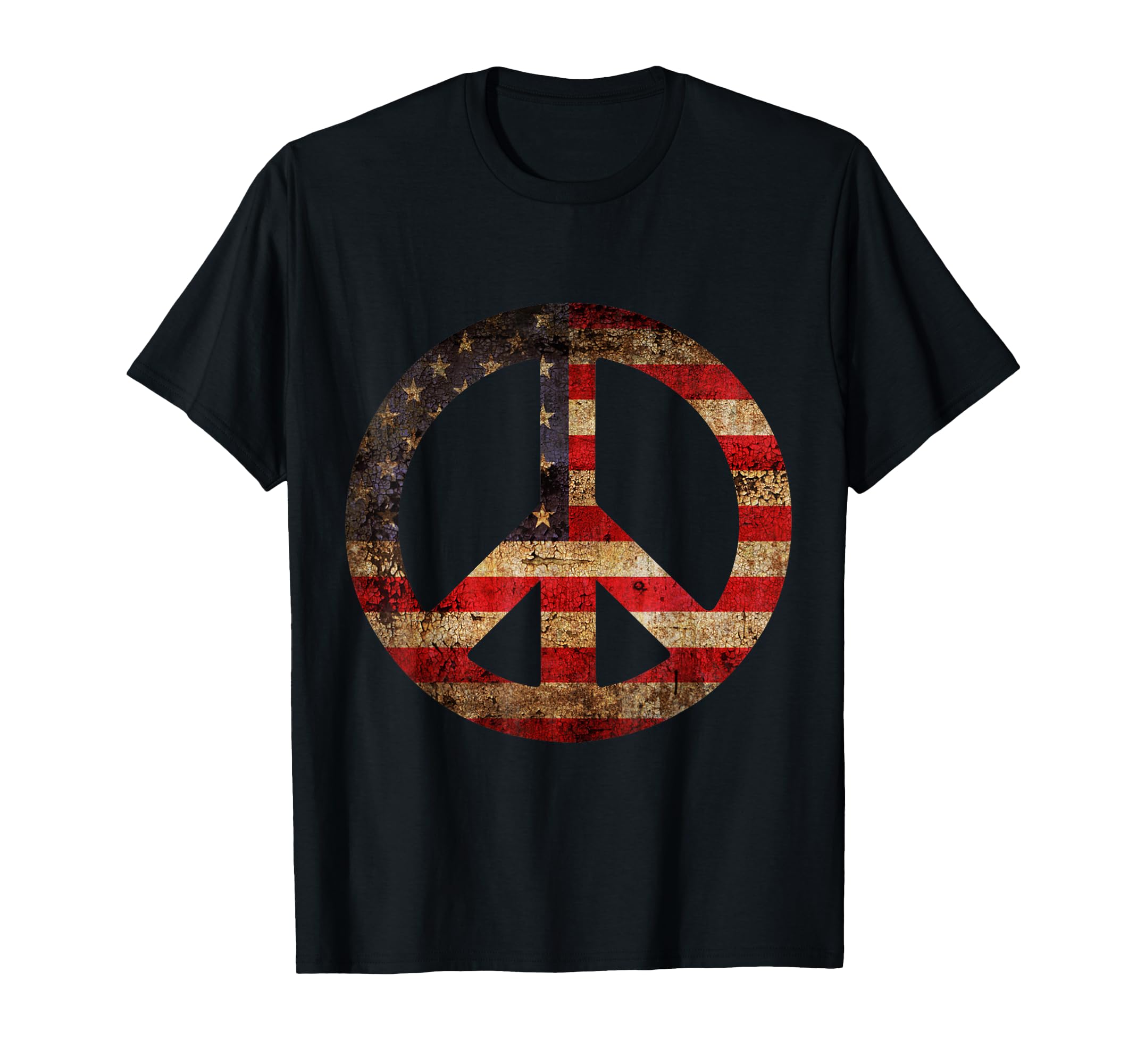 Us American Flag Peace Sign 4Th July T-Shirt - Minimalist Print Unisex - T-Shirt, Sweatshirt, Hoodie
