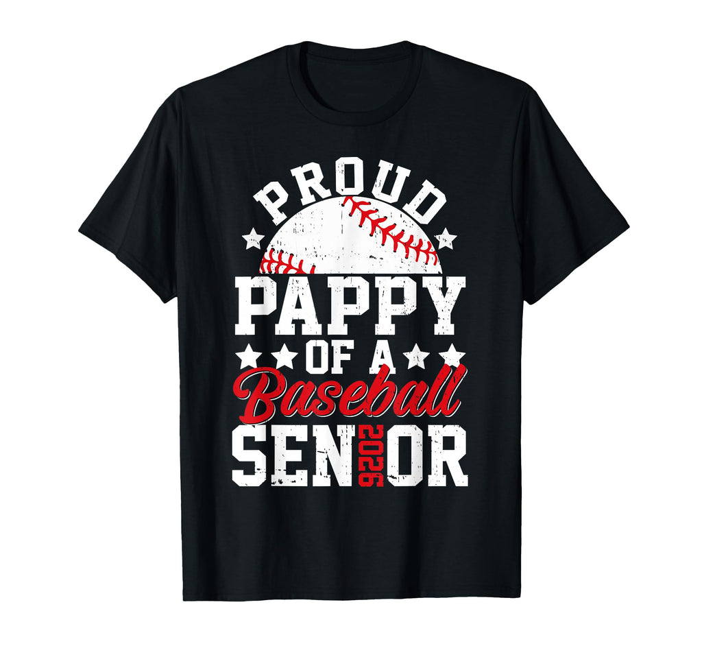Proud Pappy 2026 Senior Baseball T-Shirt - Minimalist Print Men Women - T-Shirt, Sweatshirt, Hoodie