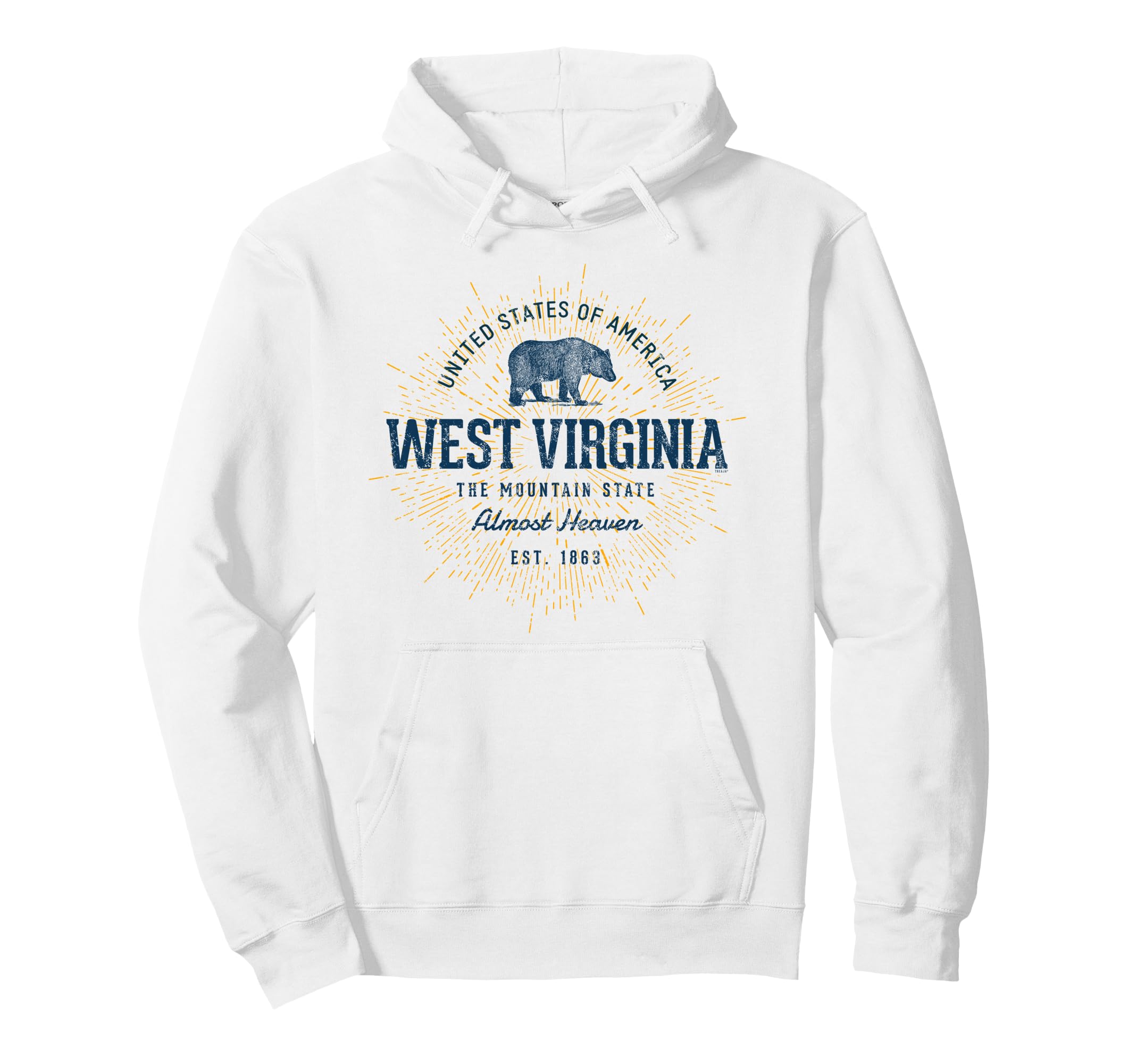 State West Virginia Hoodie - Streetwear Style Unisex - T-Shirt, Sweatshirt, Hoodie