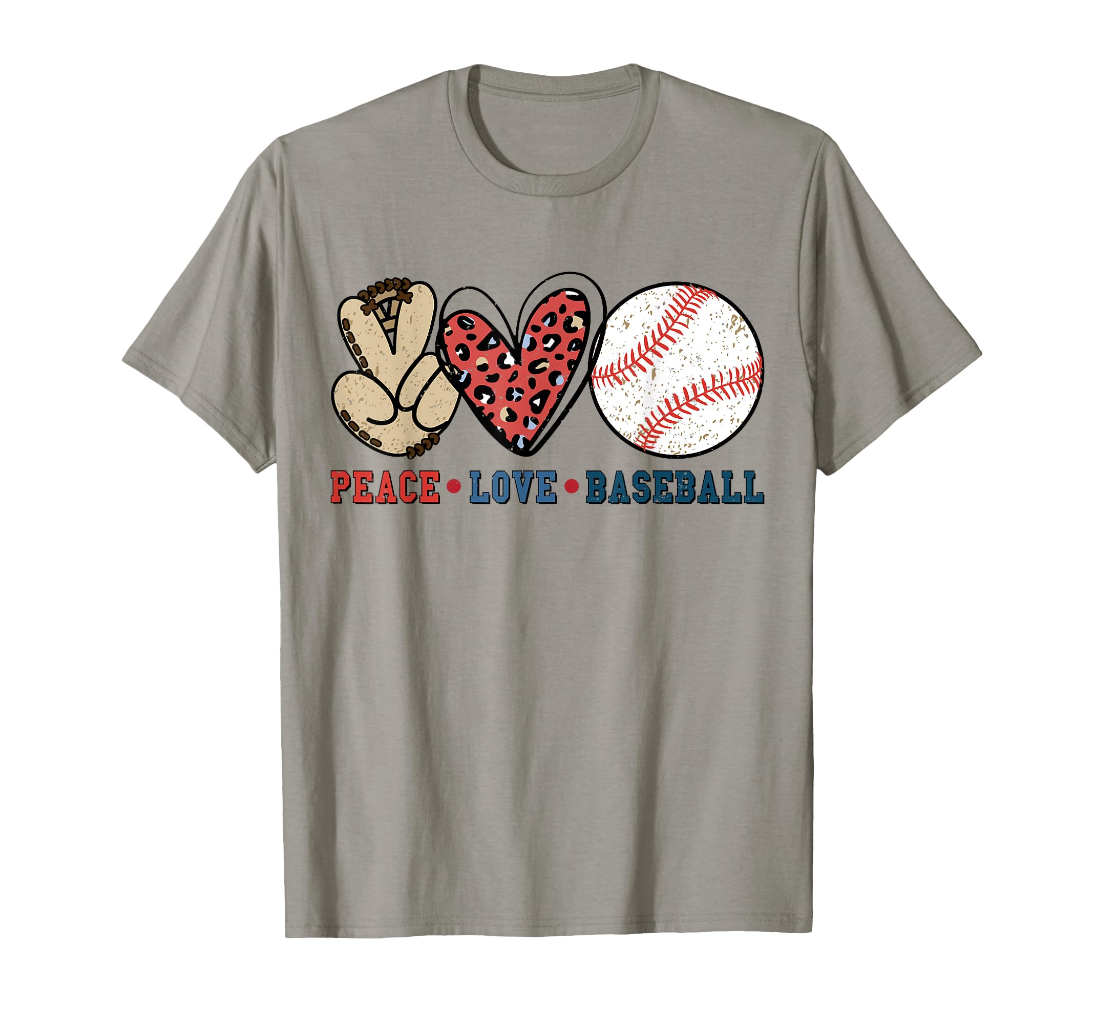 Baseball Peace Love Baseball T-Shirt - Custom Art Print Unisex - T-Shirt, Sweatshirt, Hoodie