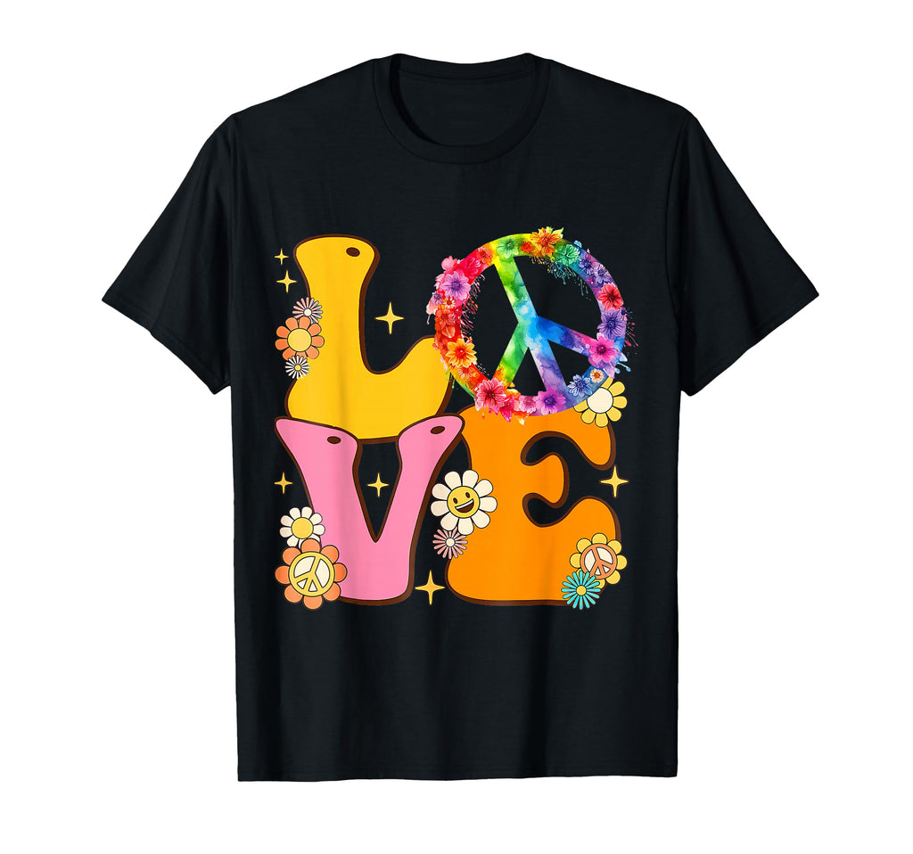 Peace Sign Love 60S 70S Tie Dye T-Shirt - Custom Art Print Men Women - T-Shirt, Sweatshirt, Hoodie