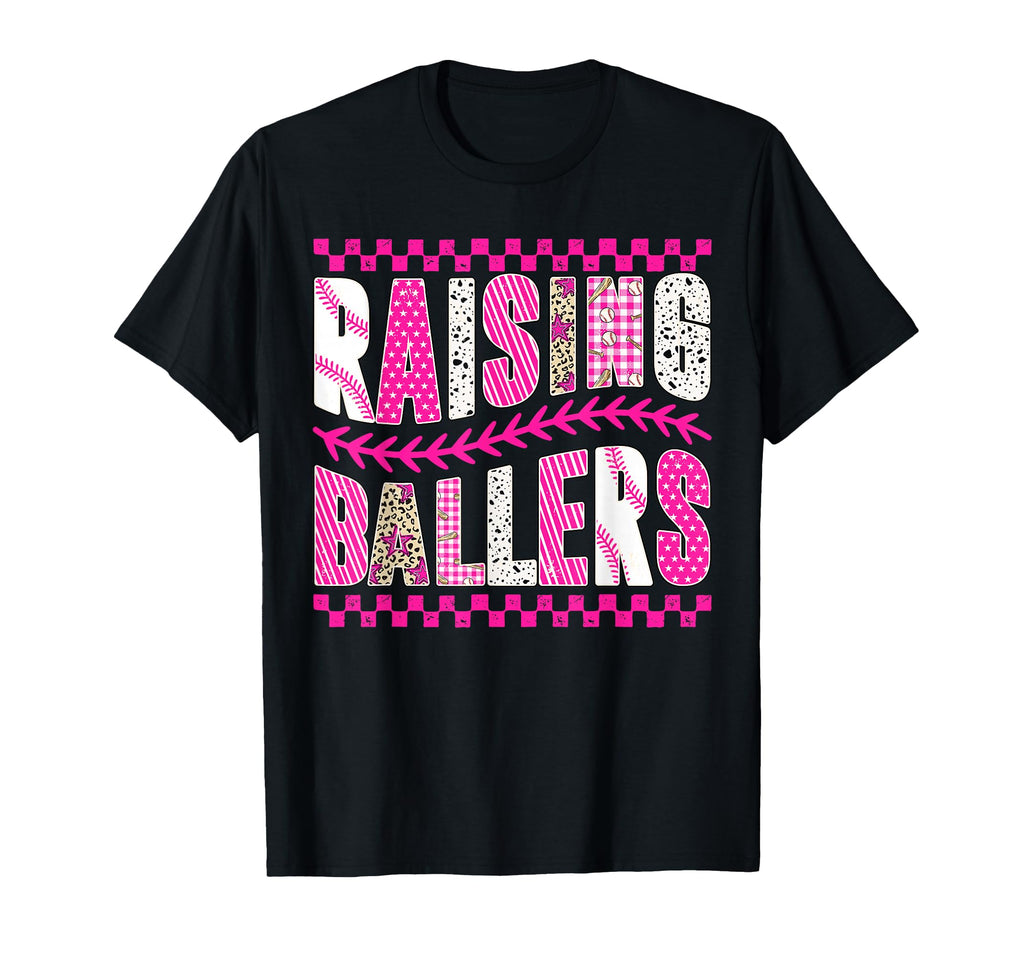 Checkered Raising Ballers Funny T-Shirt - Casual Everyday Wear for Adults - T-Shirt, Sweatshirt, Hoodie