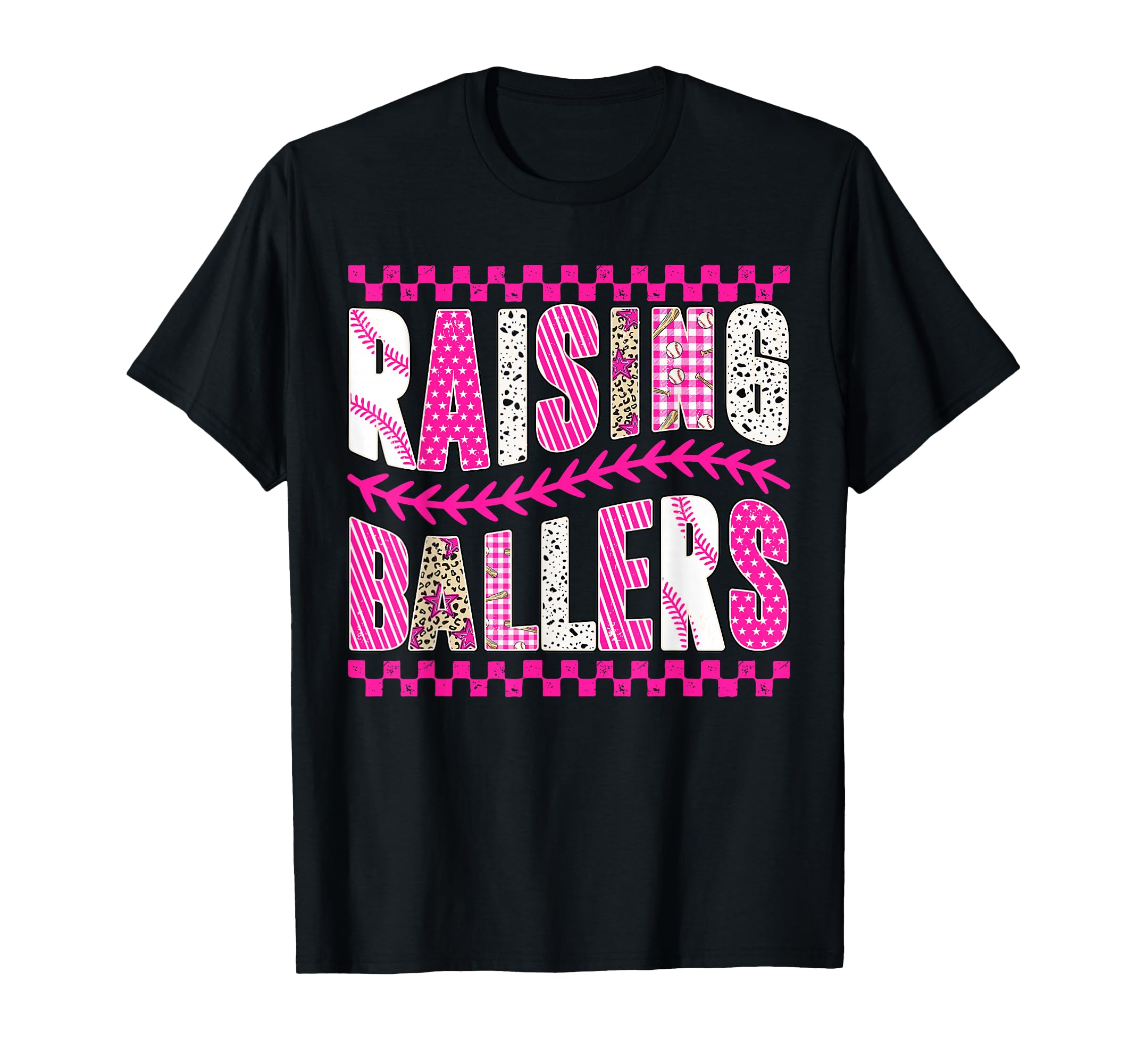 Checkered Raising Ballers Funny T-Shirt - Casual Everyday Wear for Adults - T-Shirt, Sweatshirt, Hoodie