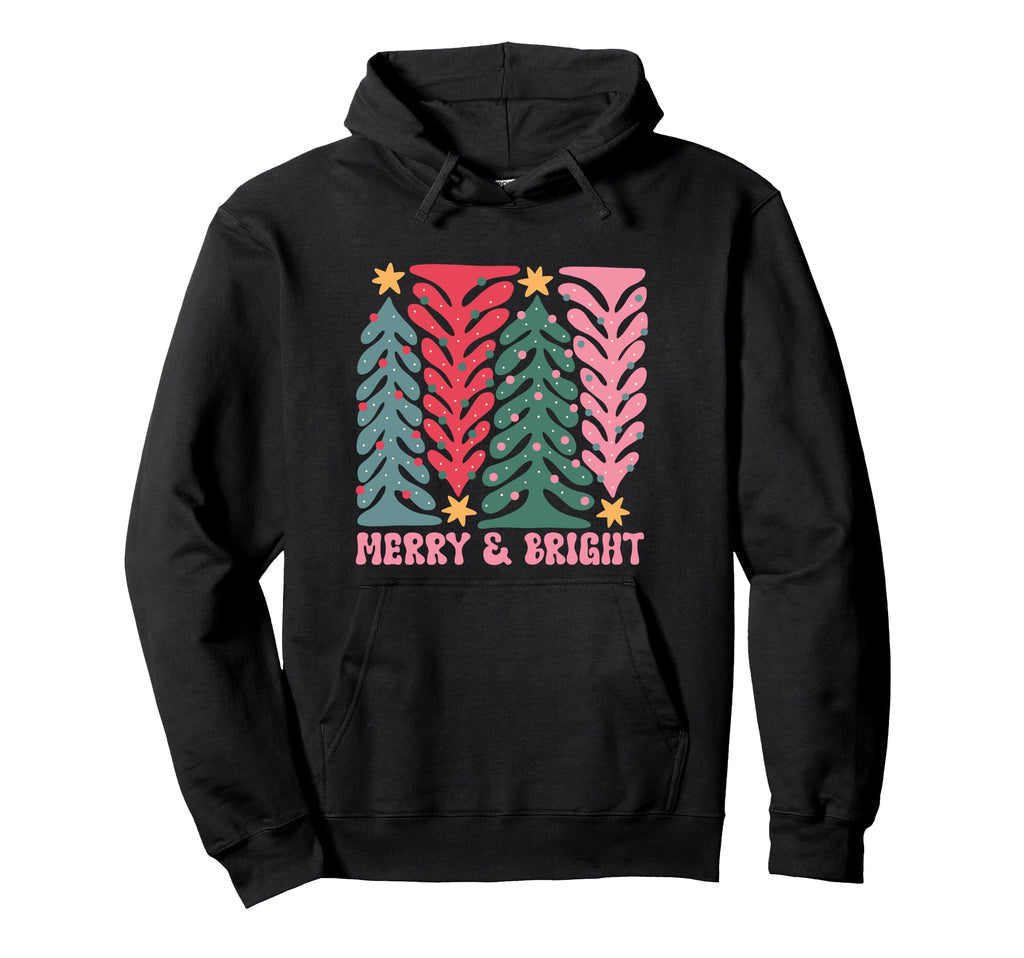 Boho Aesthetic Holiday Tree Bohemian Hoodie - Minimalist Print for Adults - T-Shirt, Sweatshirt, Hoodie