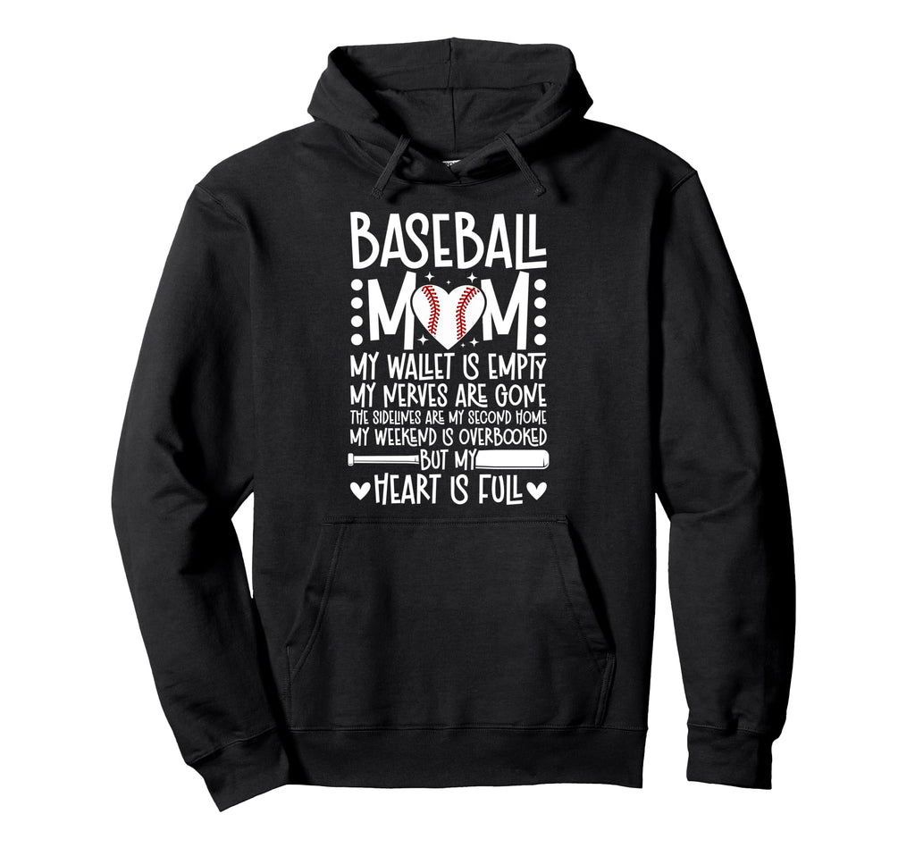 Proud Baseball Mom Baseball Player Hoodie - Custom Art Print for Adults - T-Shirt, Sweatshirt, Hoodie