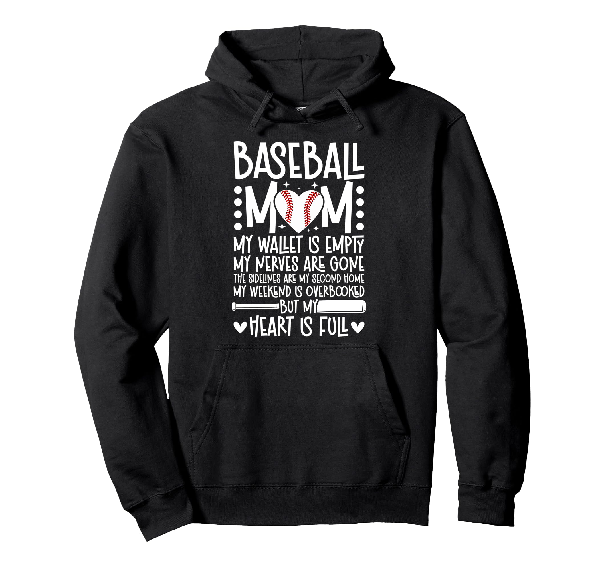 Proud Baseball Mom Baseball Player Hoodie - Custom Art Print for Adults - T-Shirt, Sweatshirt, Hoodie