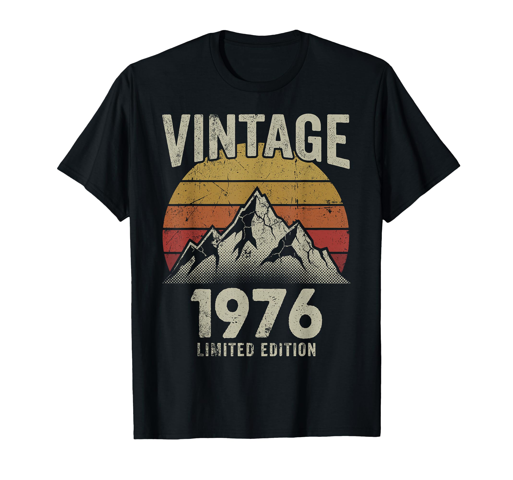 1976 Sunset Mountain 50Th Birthday T-Shirt - Minimalist Print for Adults - T-Shirt, Sweatshirt, Hoodie