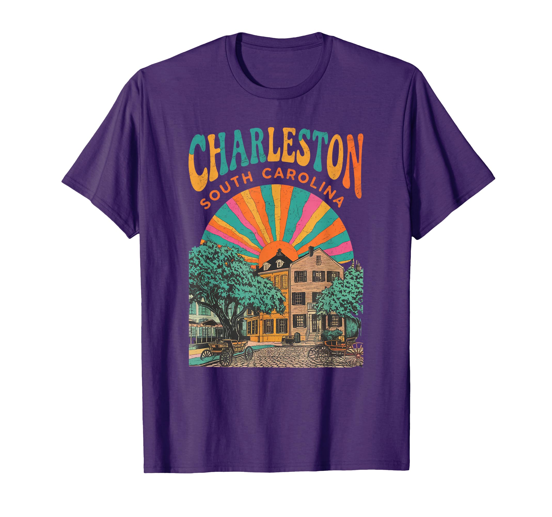 Charleston South Carolina Sunset Coastal T-Shirt - Streetwear Style Unisex - T-Shirt, Sweatshirt, Hoodie