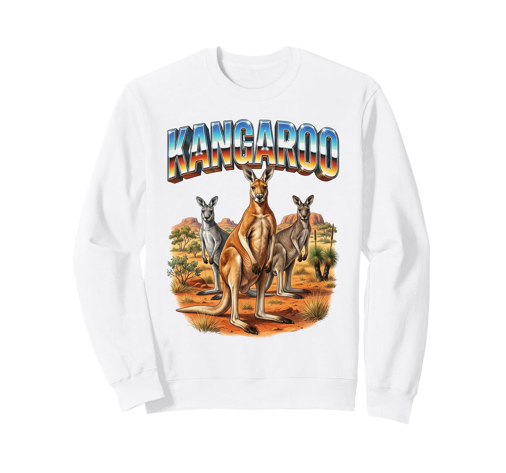 Kangaroo 70S 90S Kangaroo Sweatshirt - Casual Everyday Wear Unisex - T-Shirt, Sweatshirt, Hoodie