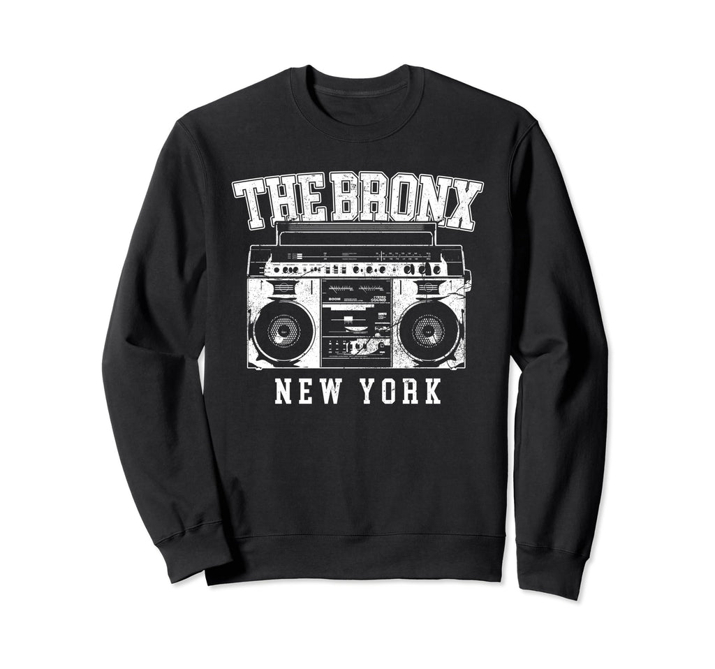 Bronx New York Nyc Boombox Old Sweatshirt - Aesthetic Graphic for Adults - T-Shirt, Sweatshirt, Hoodie