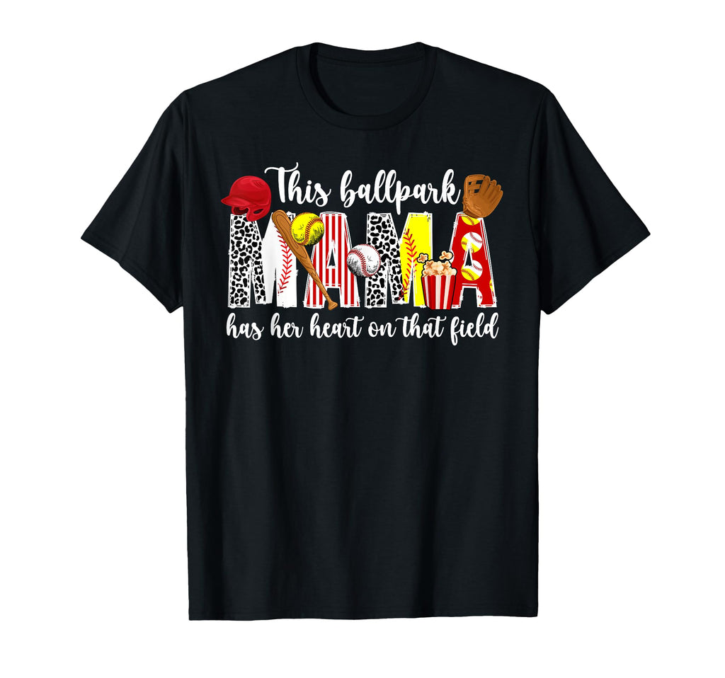 Ballpark Mama Proud Baseball Softball T-Shirt - Trendy Graphic Men Women - T-Shirt, Sweatshirt, Hoodie
