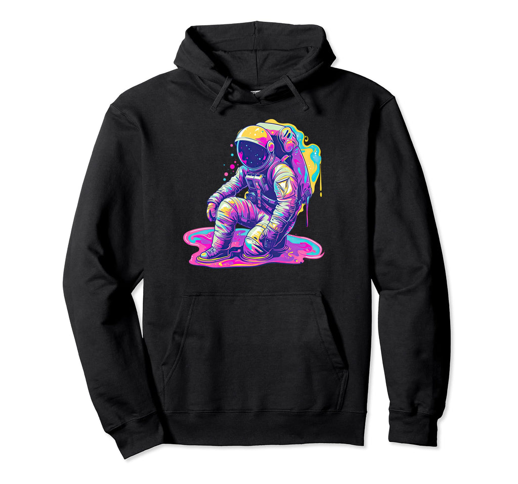 Trippy Vaporwave Astronaut Cosmic Hoodie - Casual Everyday Wear Unisex - T-Shirt, Sweatshirt, Hoodie