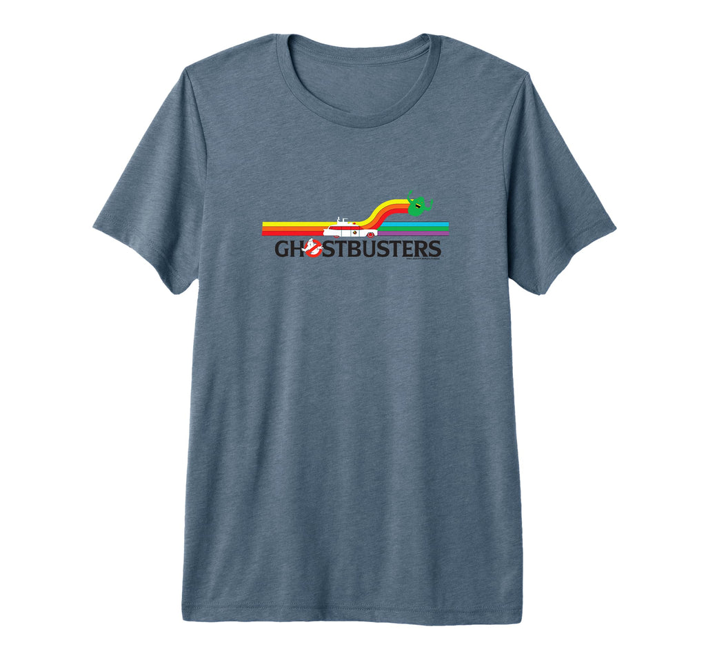 Ghostbusters Rainbow Slimer Banner Logo T-Shirt - Minimalist Print Unisex - T-Shirt, Sweatshirt, Hoodie