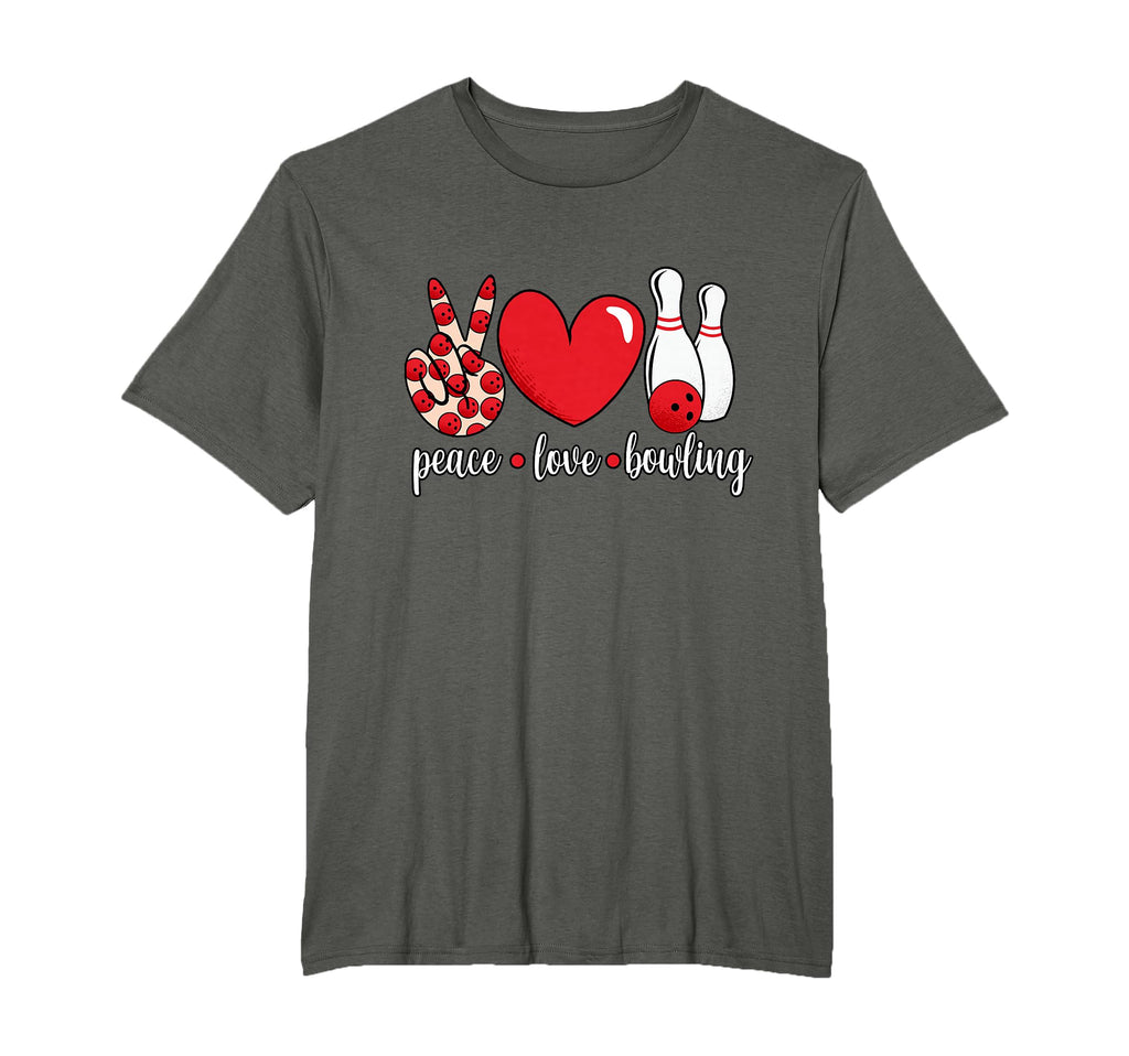 Peace Love Bowling T-Shirt - Casual Everyday Wear for Adults - T-Shirt, Sweatshirt, Hoodie