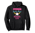 Mothers Day Baseball Mom Swing Hard Mama Hoodie - Custom Art Print Unisex - T-Shirt, Sweatshirt, Hoodie