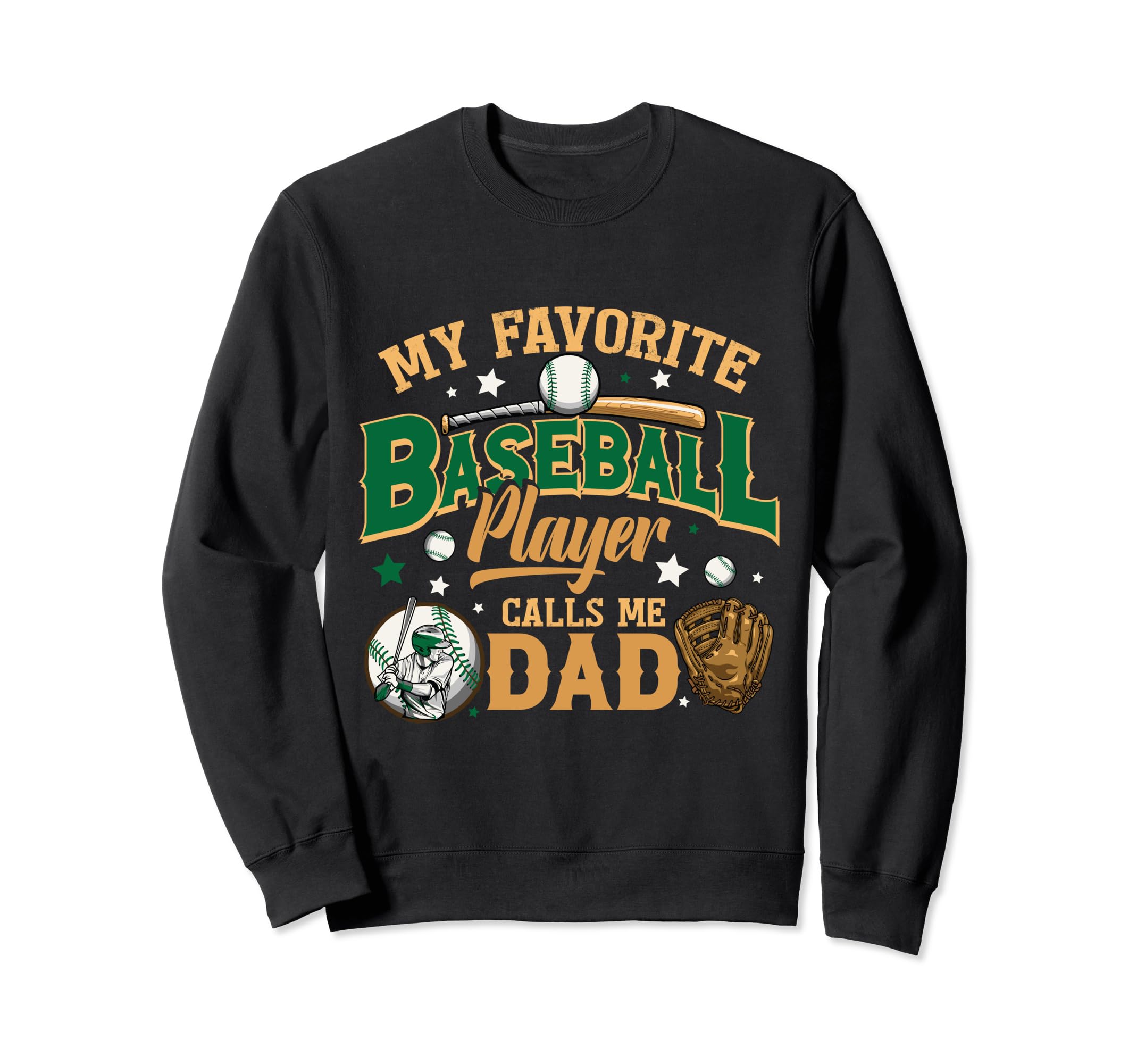 Fathers Day Baseball Dad Baseball Sweatshirt - Custom Art Print Unisex - T-Shirt, Sweatshirt, Hoodie