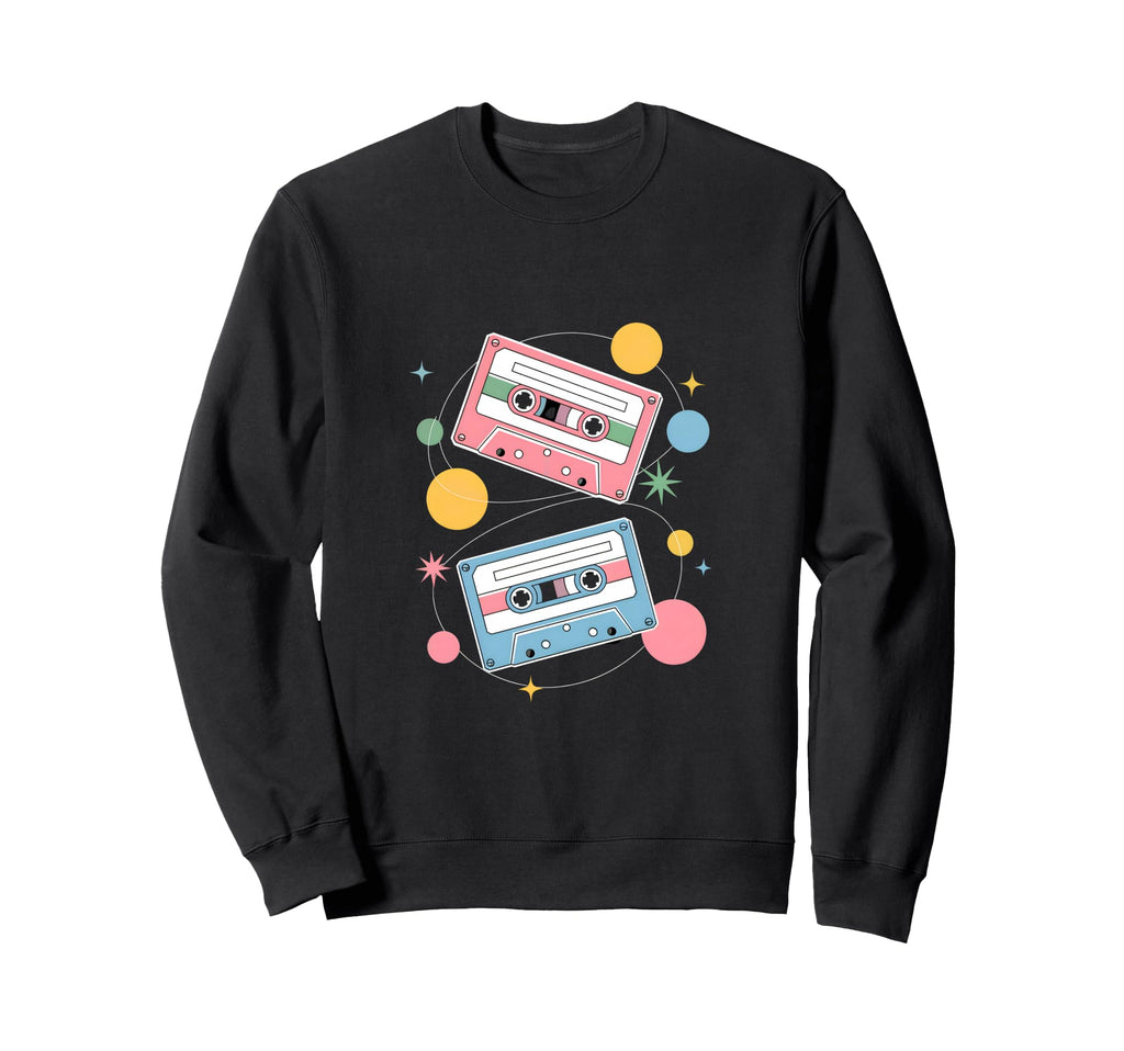80S Mixtape Cassette Music Sweatshirt - Casual Everyday Wear Unisex - T-Shirt, Sweatshirt, Hoodie
