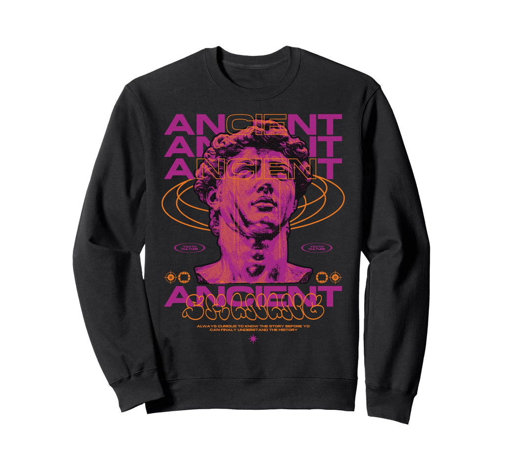 Y2K Ancient Bold Urban Graffiti Sweatshirt - Fun Novelty Design Unisex - T-Shirt, Sweatshirt, Hoodie