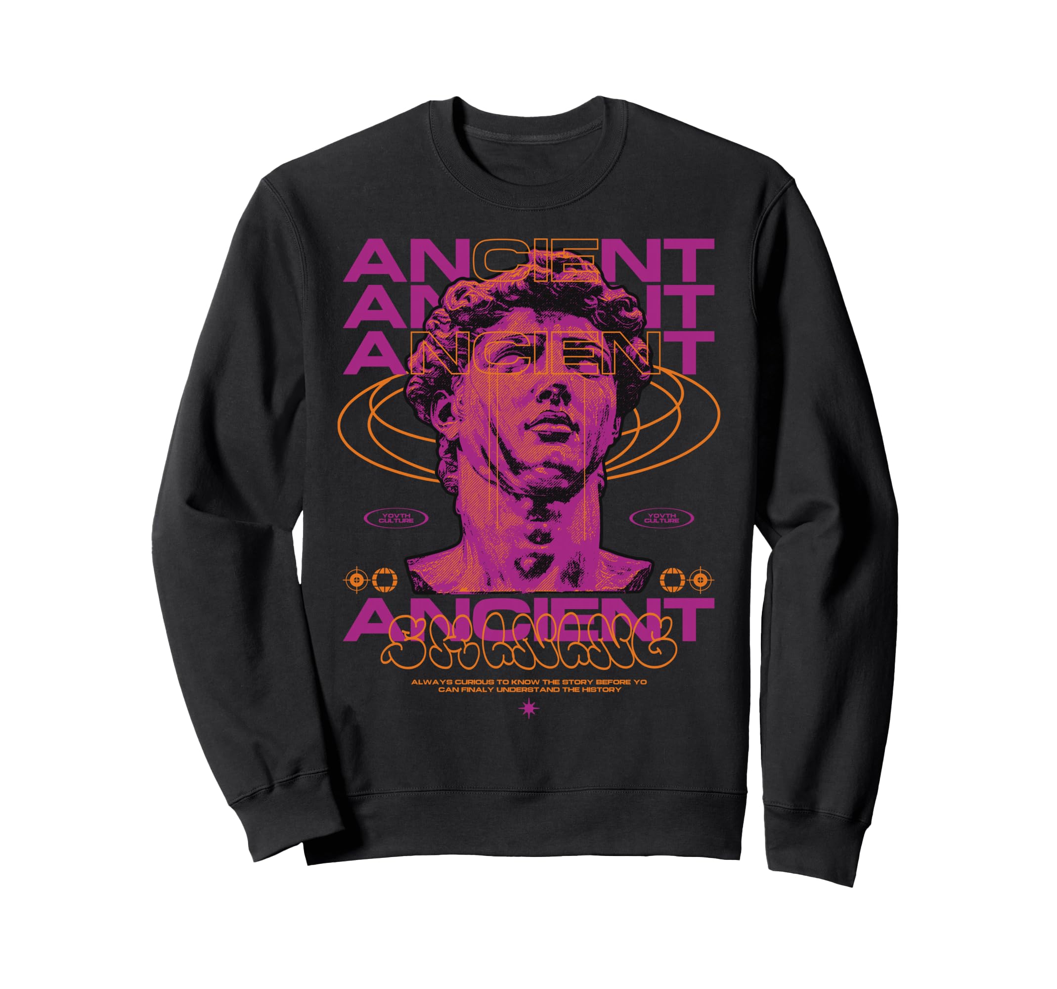 Y2K Ancient Bold Urban Graffiti Sweatshirt - Fun Novelty Design Unisex - T-Shirt, Sweatshirt, Hoodie
