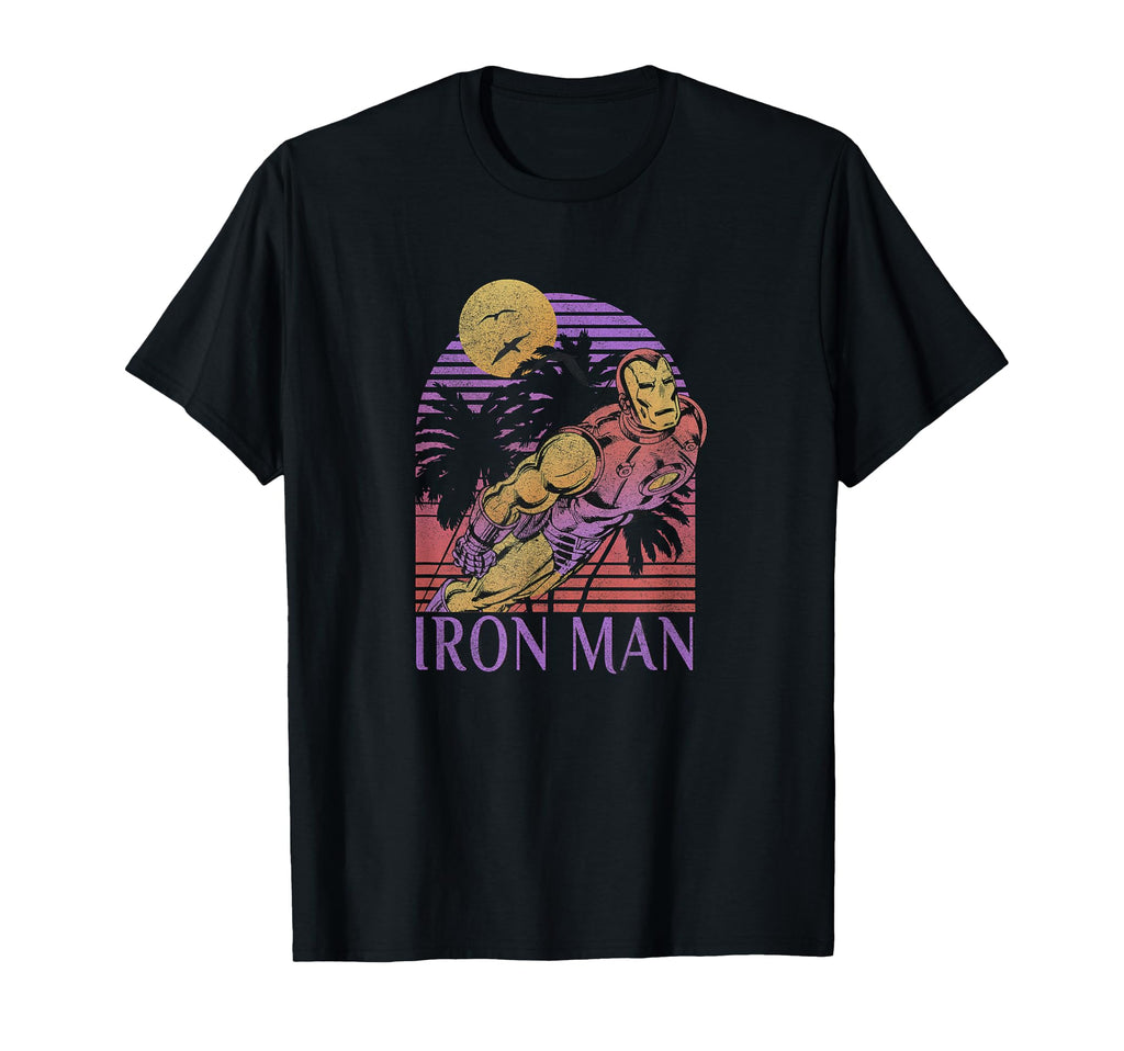 Marvel Iron Distressed Portrait T-Shirt - Custom Art Print Unisex - T-Shirt, Sweatshirt, Hoodie