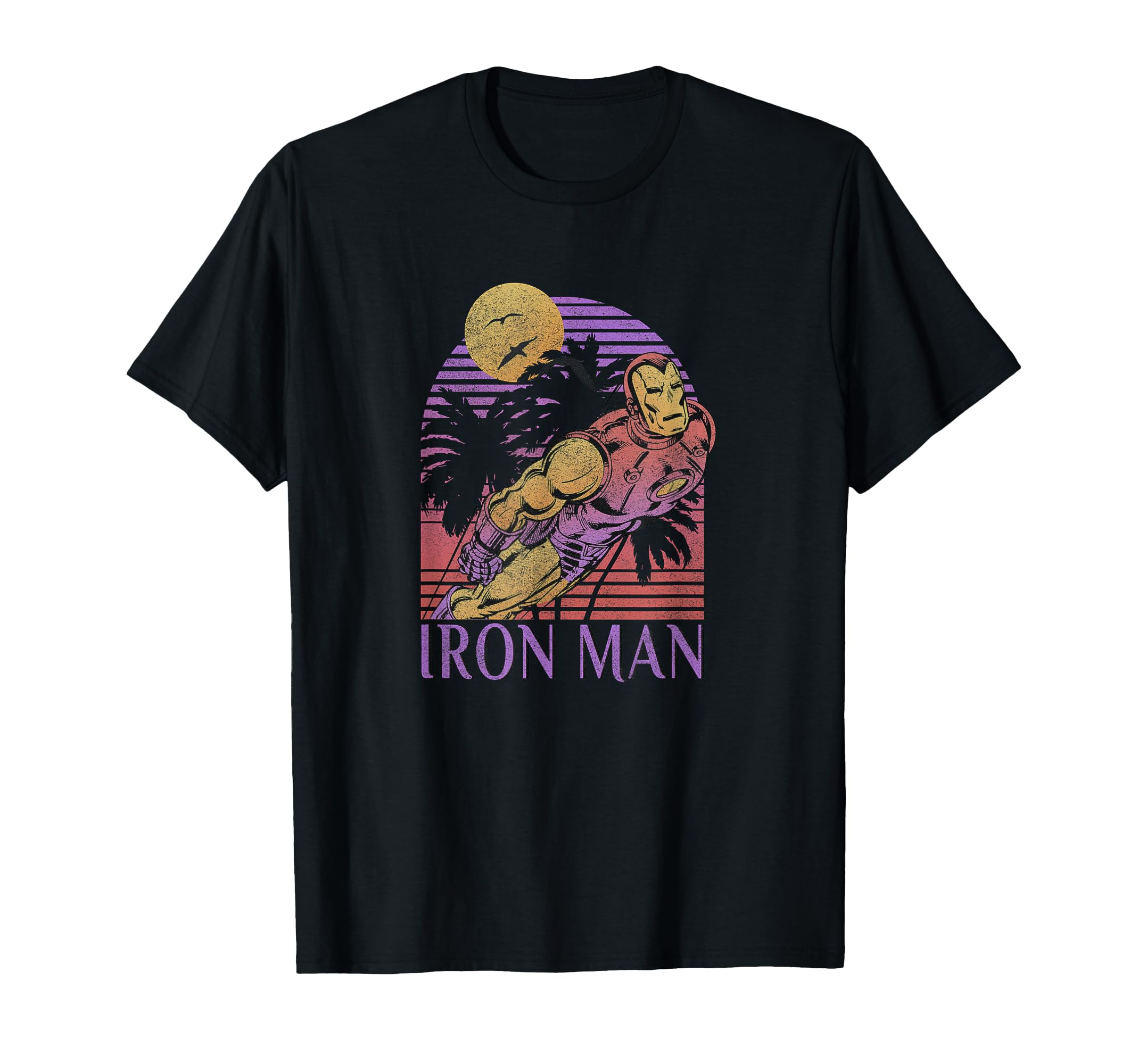 Marvel Iron Distressed Portrait T-Shirt - Custom Art Print Unisex - T-Shirt, Sweatshirt, Hoodie