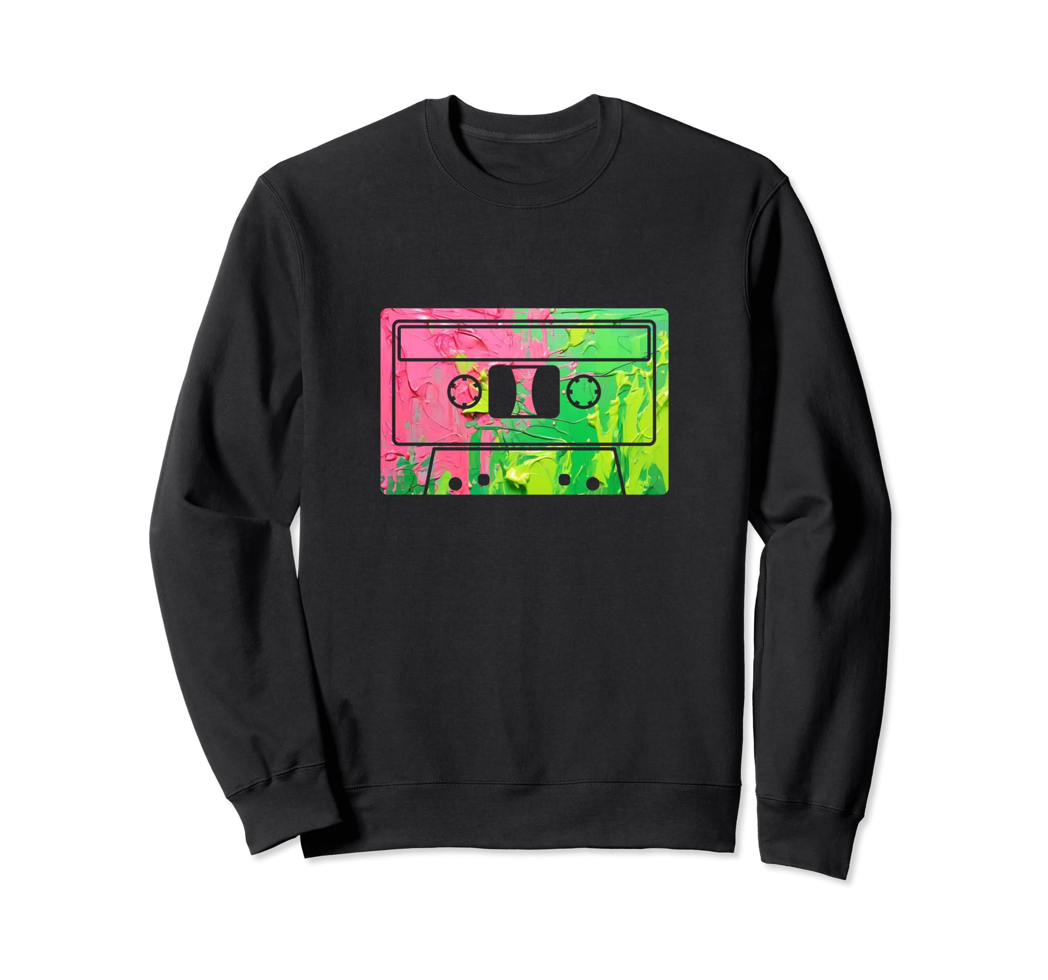 80S Nostalgia Music Cassette Tape Vivid Sweatshirt - Unique Graphic Unisex - T-Shirt, Sweatshirt, Hoodie