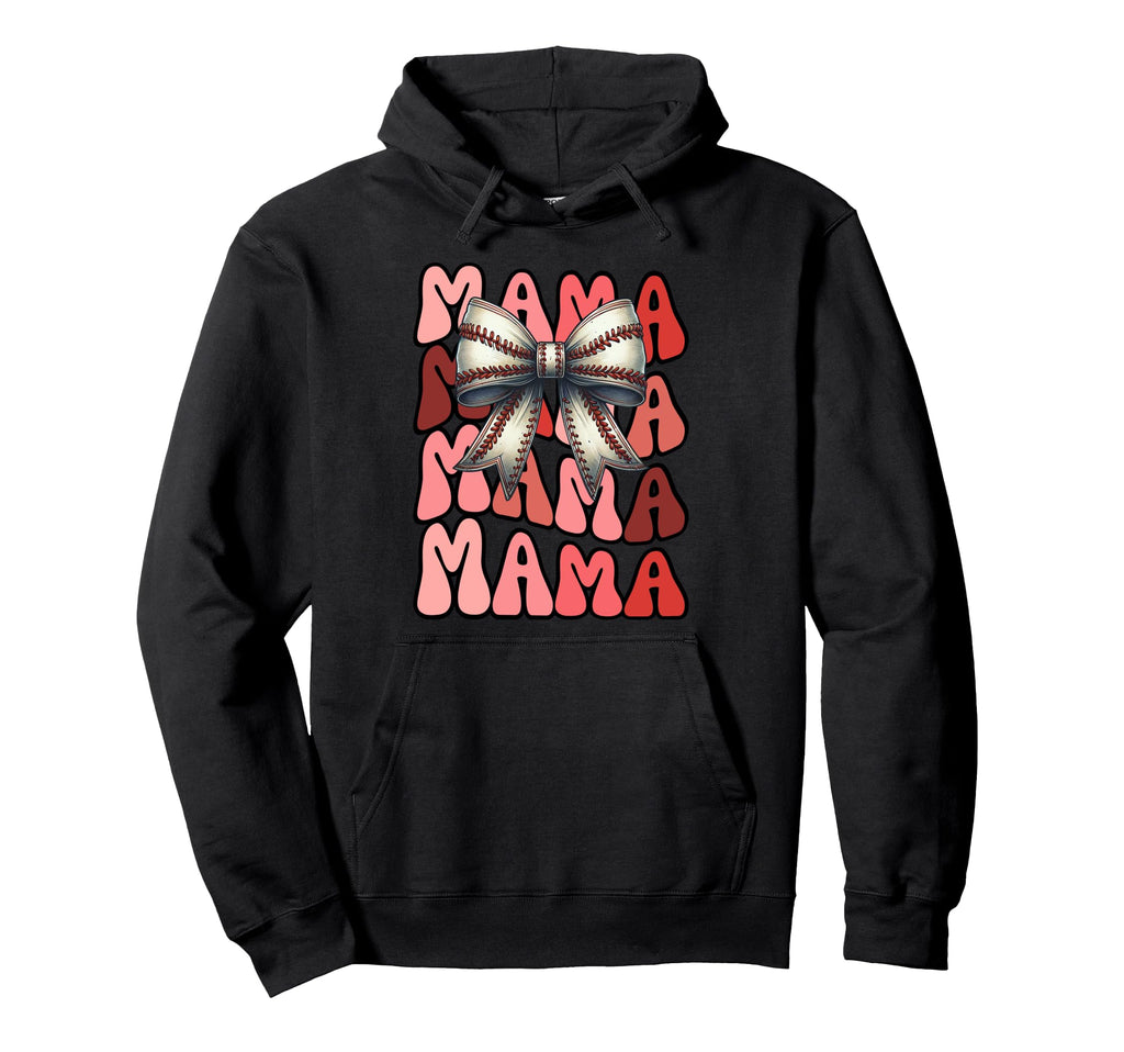 Groovy Mama Baseball Coquette Stitch Hoodie - Casual Everyday Wear Unisex - T-Shirt, Sweatshirt, Hoodie