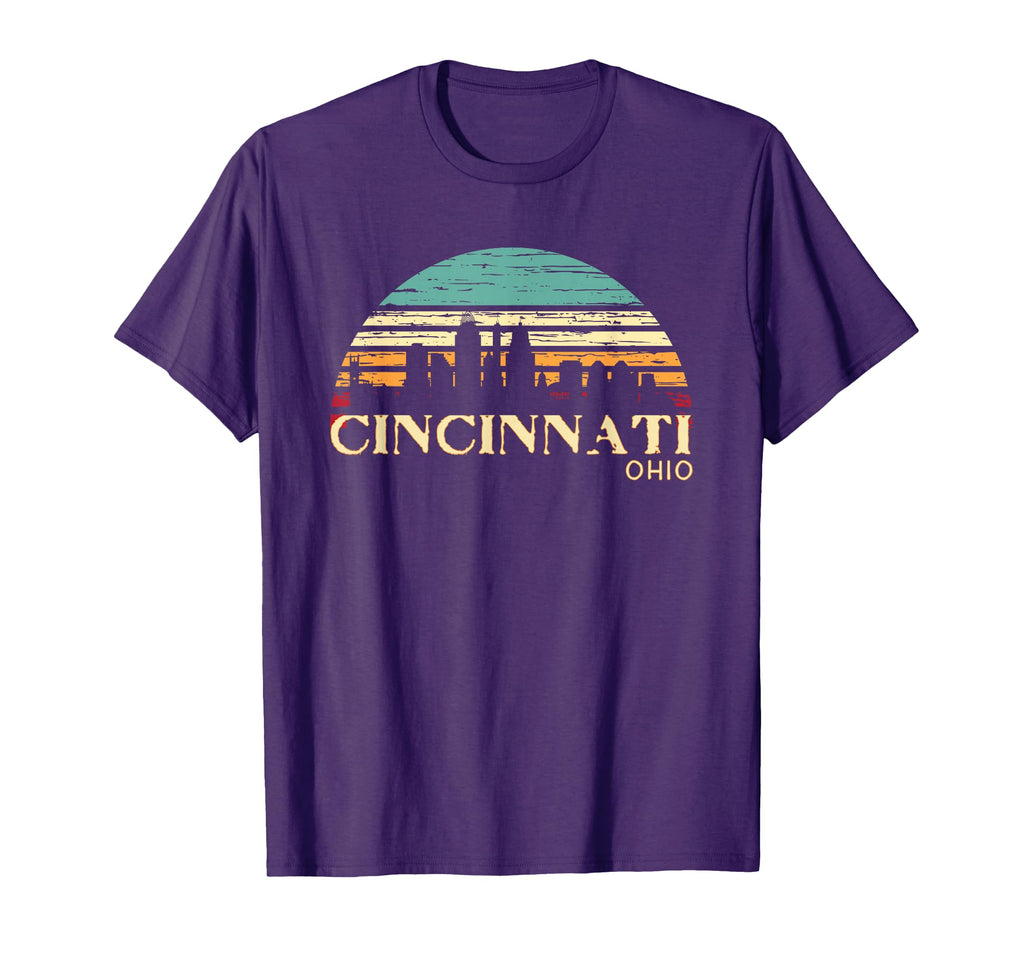 Sunset Cincy Downtown Cincinnati Ohio T-Shirt - Graphic Print Men Women - T-Shirt, Sweatshirt, Hoodie