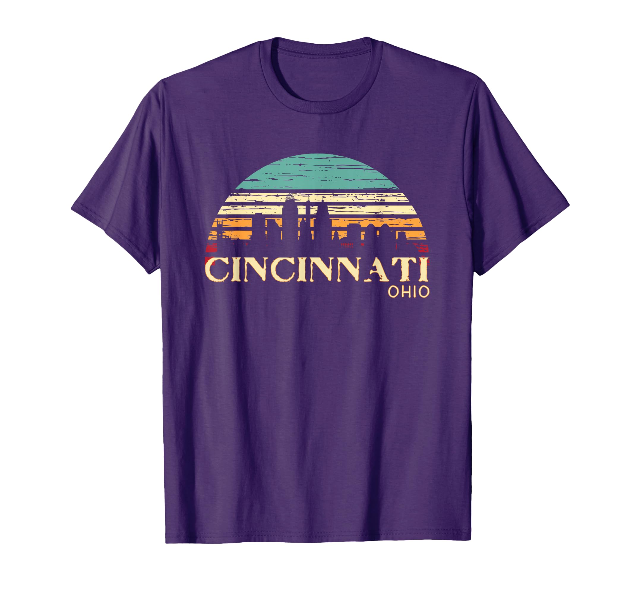 Sunset Cincy Downtown Cincinnati Ohio T-Shirt - Graphic Print Men Women - T-Shirt, Sweatshirt, Hoodie